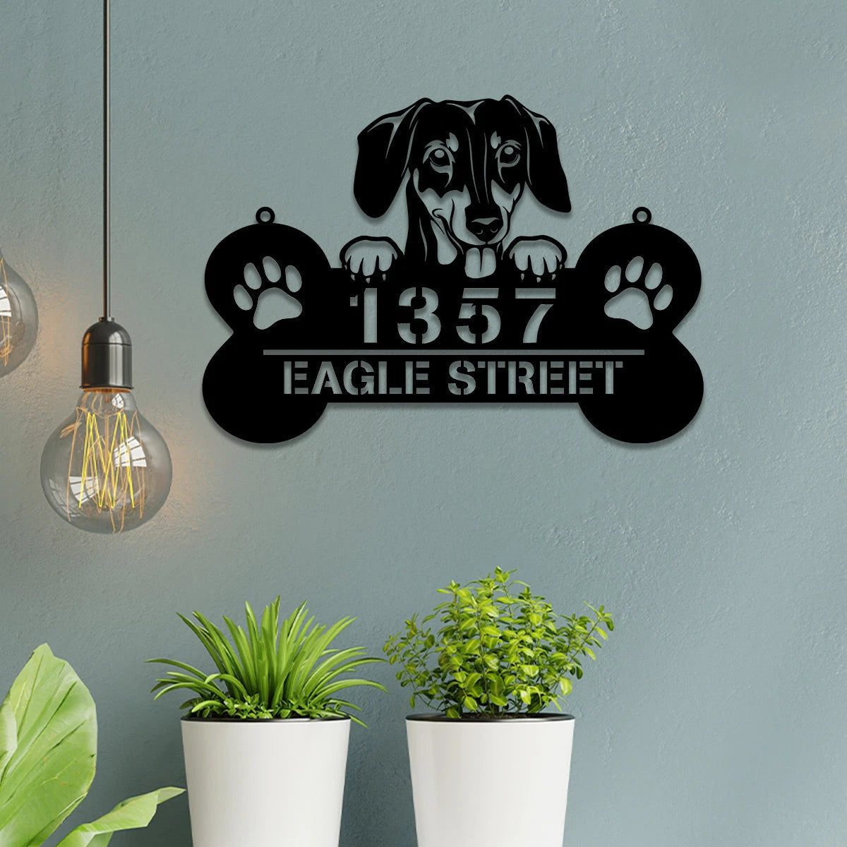 Personalized Dog Breed Dachshund Metal Sign, Custom Pet Housewarming Metal Art Wall Decor, Wedding, Anniversary Gift For Dog Lovers, Metal Laser Cut Metal Signs Custom Gift Ideas