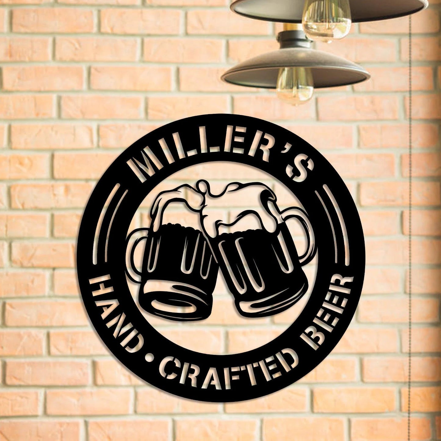 Personalized Hand Crafted Beer Metal Bar Sign, Metal Laser Cut Metal Signs Custom Gift Ideas