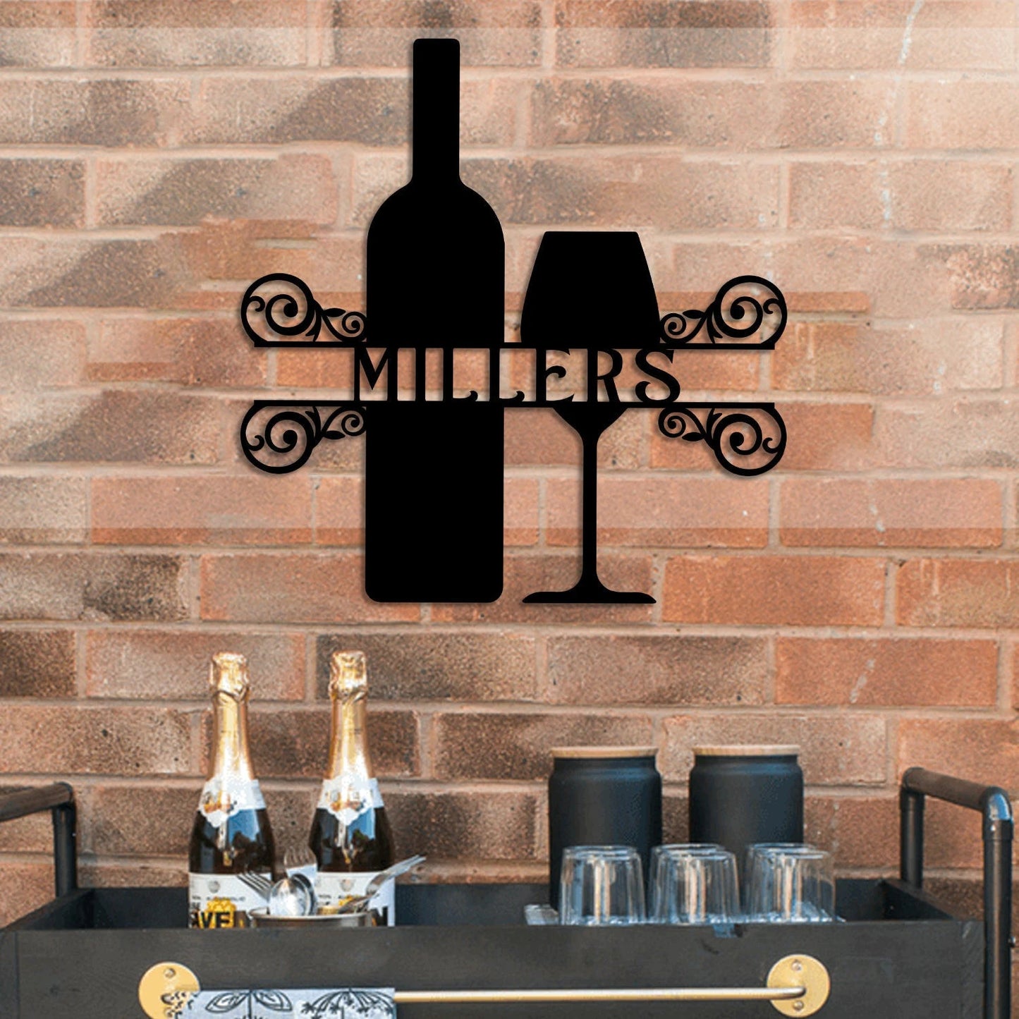 Personalized Wine Metal Bar Sign, Custom Pub, Tap, Caf, Metal Laser Cut Metal Signs Custom Gift Ideas