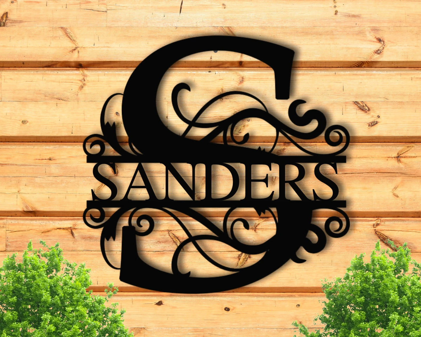 Custom Metal Name Sign, Split Letter Name Sign, Personalized Last Name Sign, Door Hanger, Outdoor Metal Sign, Wedding Gift, Monogram Laser Cut Metal Signs Custom Gift Ideas