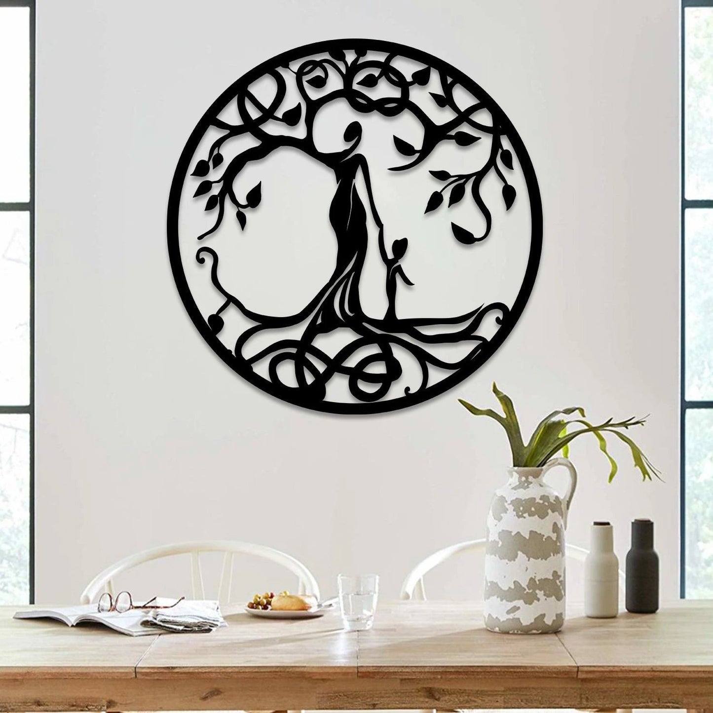Mother And Child Tree Of Life Metal Sign, Home Decoration Laser Cut Metal Signs Custom Gift Ideas