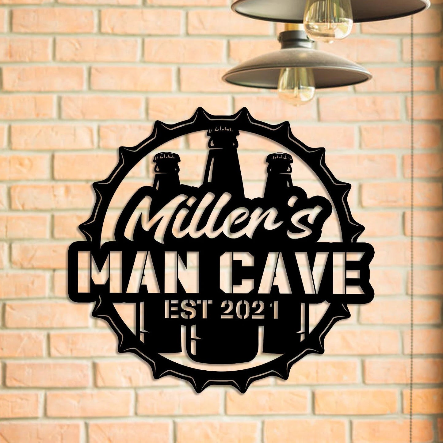 Personalized Beer Man Cave Metal Bar Sign, Metal Laser Cut Metal Signs Custom Gift Ideas