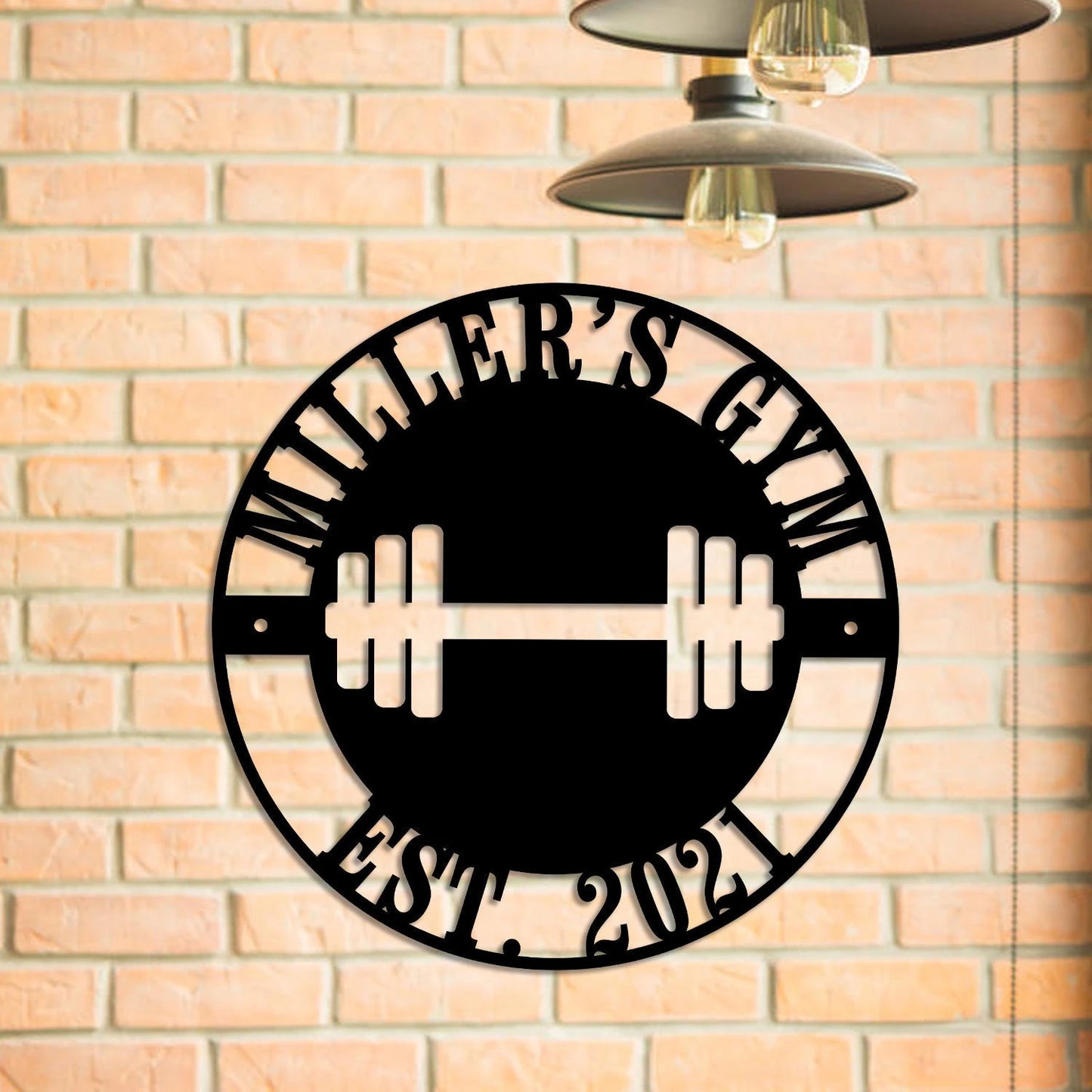 Metal Gym Sign, Custom Fitness Center, Home Wall Decor, Wedding, Anniversary Art Gift For Him her, Metal Laser Cut Metal Signs Custom Gift Ideas