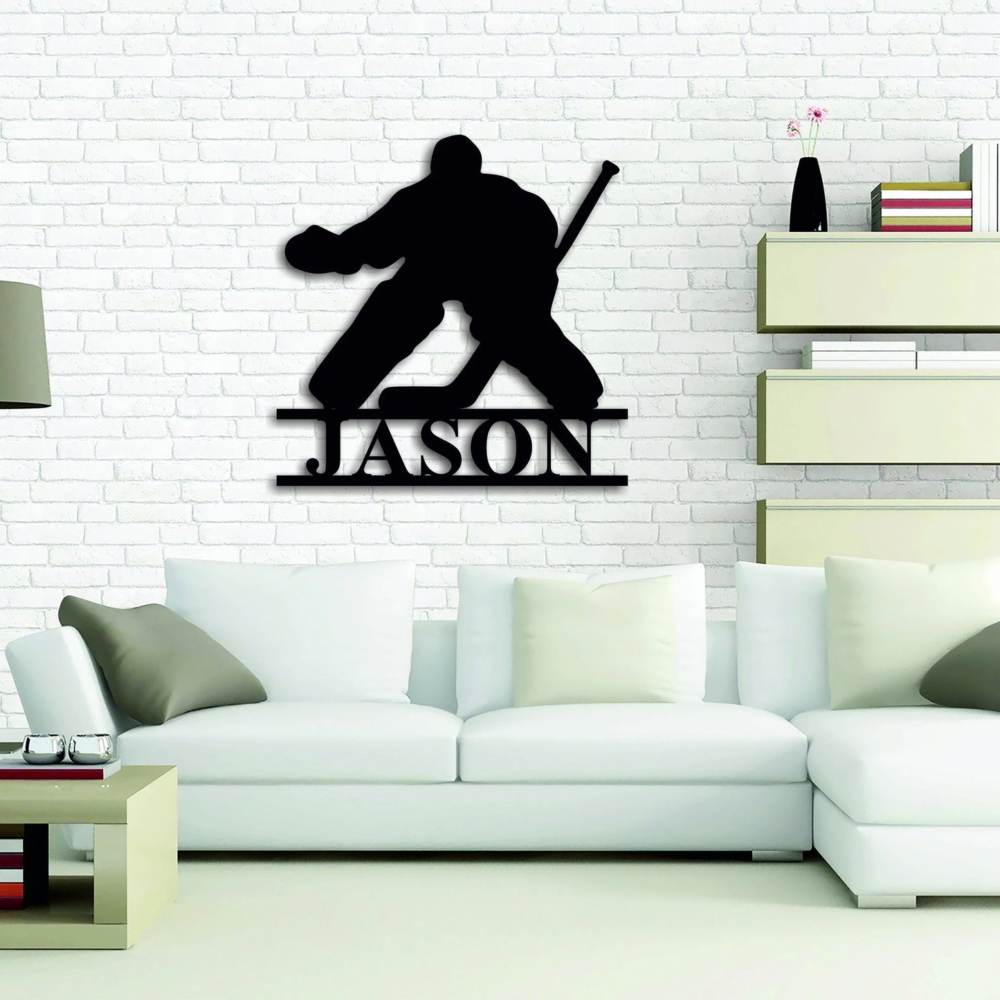 Hockey Name Sign, Nursery Decor, Personalized Metal Sign, Metal Name, Personalized Name Sign, Metal Name Sign, Kids Name Sign, Sports Laser Cut Metal Signs Custom Gift Ideas