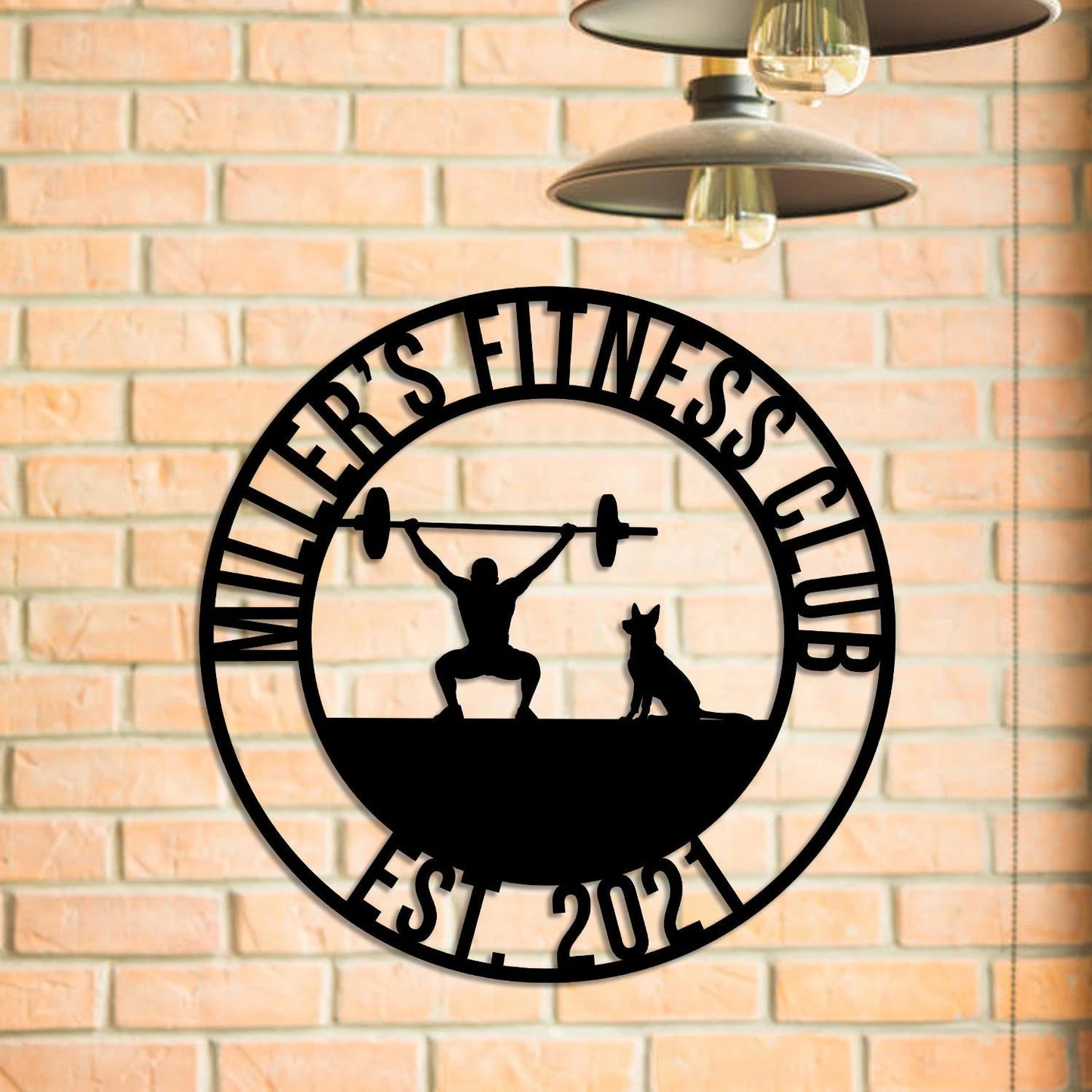 Dog Metal Gym Sign, Custom Fitness Center, Cross Fit, Wall Decor, Wedding, Anniversary Gift For Him, Metal Laser Cut Metal Signs Custom Gift Ideas