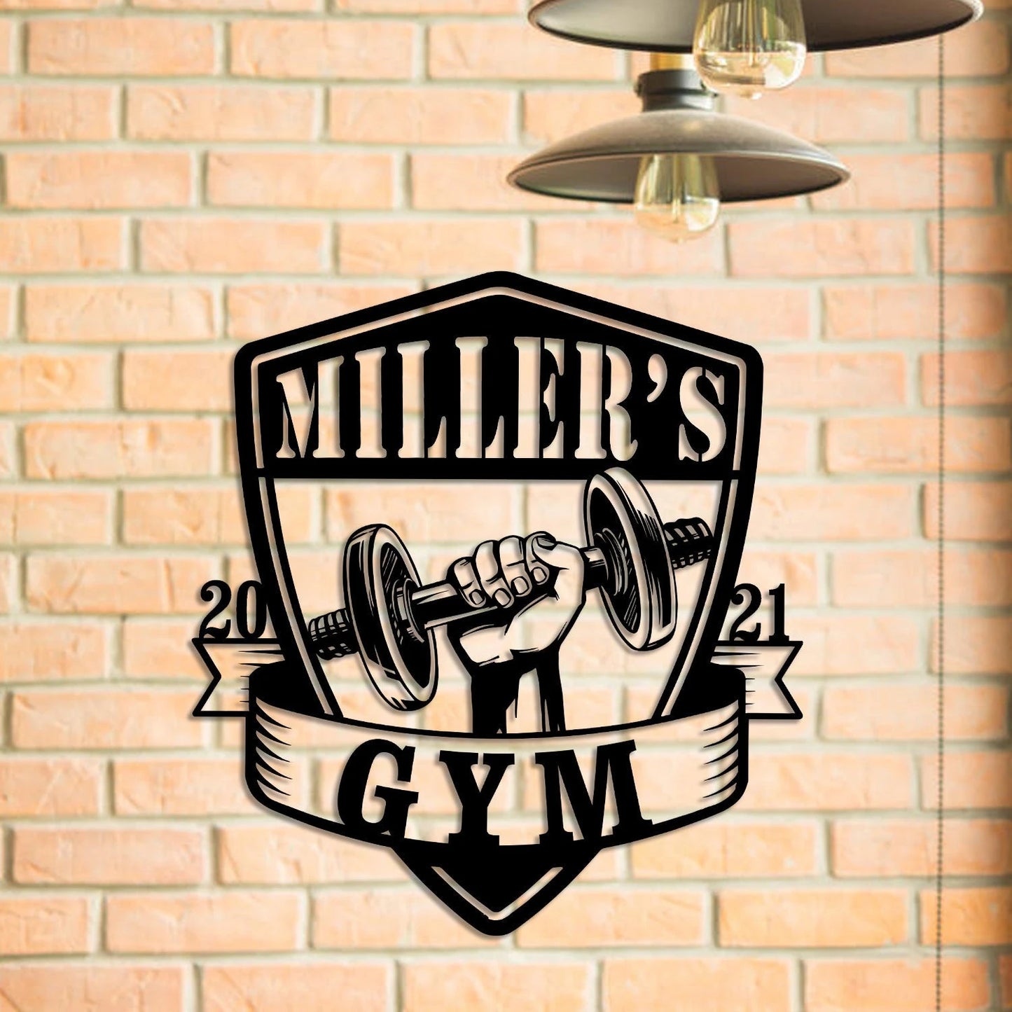 Personalized Metal Gym Sign, Fitness Center, Cross Fit, Wedding, Anniversary Art Gift For Him her, Metal Laser Cut Metal Signs Custom Gift Ideas