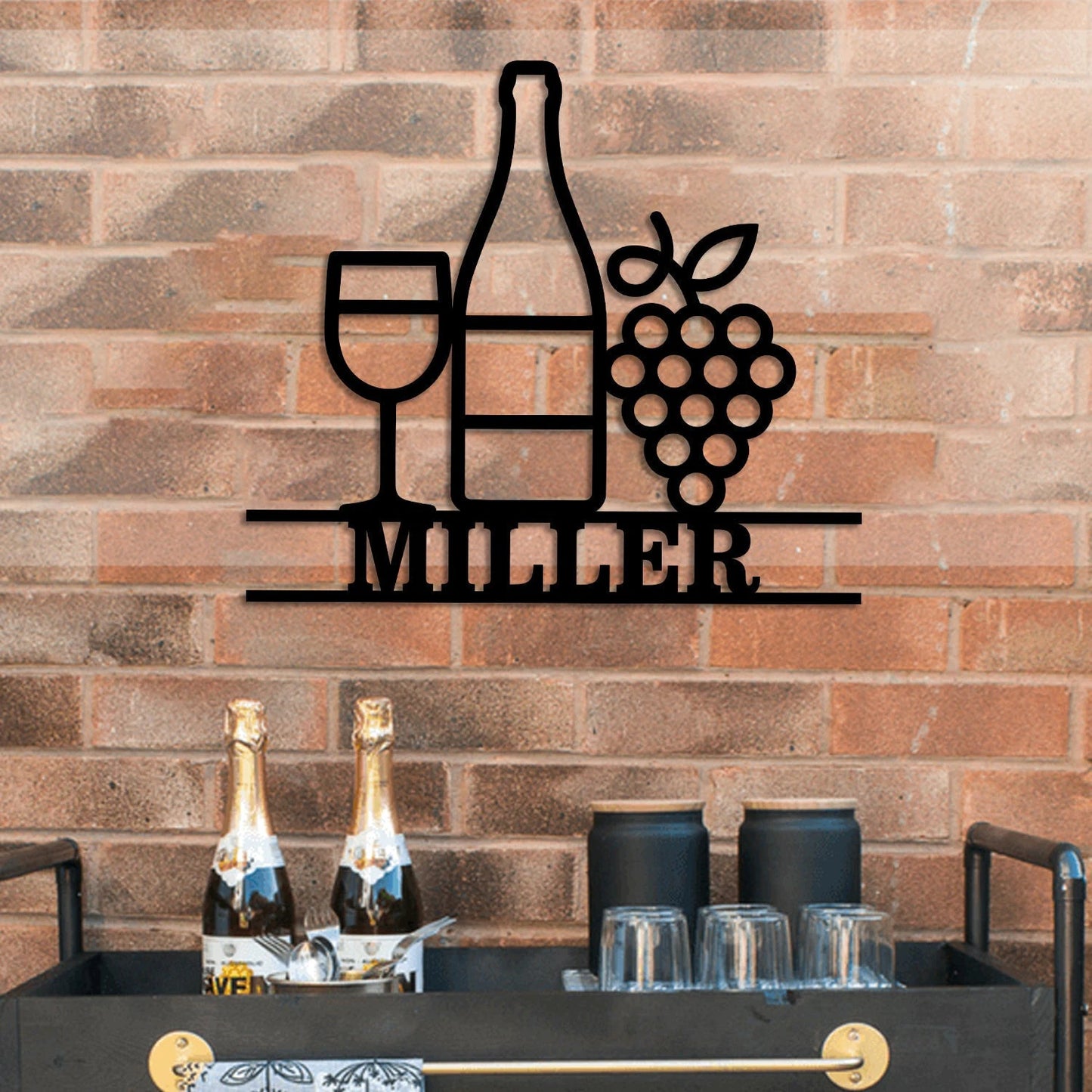 Grape Cellar Wine Metal Bar Sign, Custom Pub, Tap, Lounge, Caf, Home Wall Decor, Metal Laser Cut Metal Signs Custom Gift Ideas