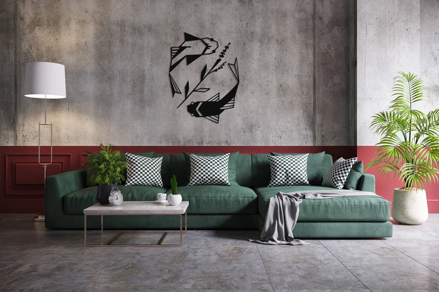 Fish Metal Wall Decor, Yin Yang Metal Wall Art, Housewarming Gift Office Home Living Room Decor, Outdoor Metal Wall Art, Metal Laser Cut Metal Signs Custom Gift Ideas