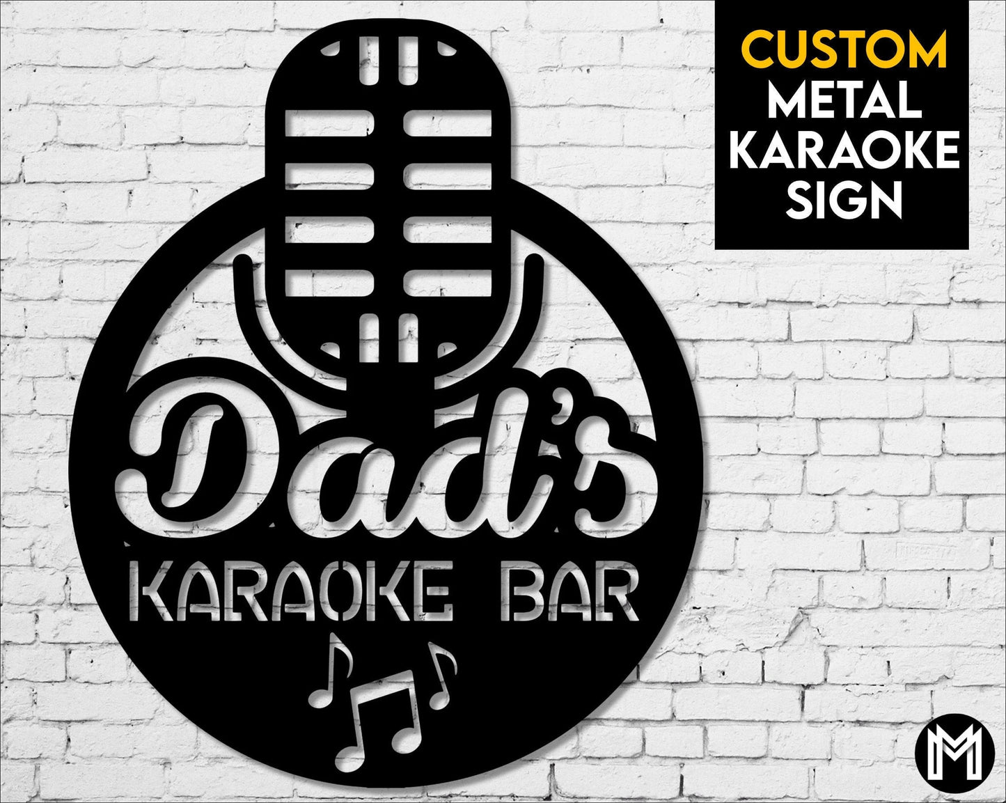 Metal Karaoke Sign, Custom Karaoke Sign, Personalized Karaoke Sign, Made To Order Karaoke Sign, Home Karaoke Sign, Fathers Day Gift Laser Cut Metal Signs Custom Gift Ideas