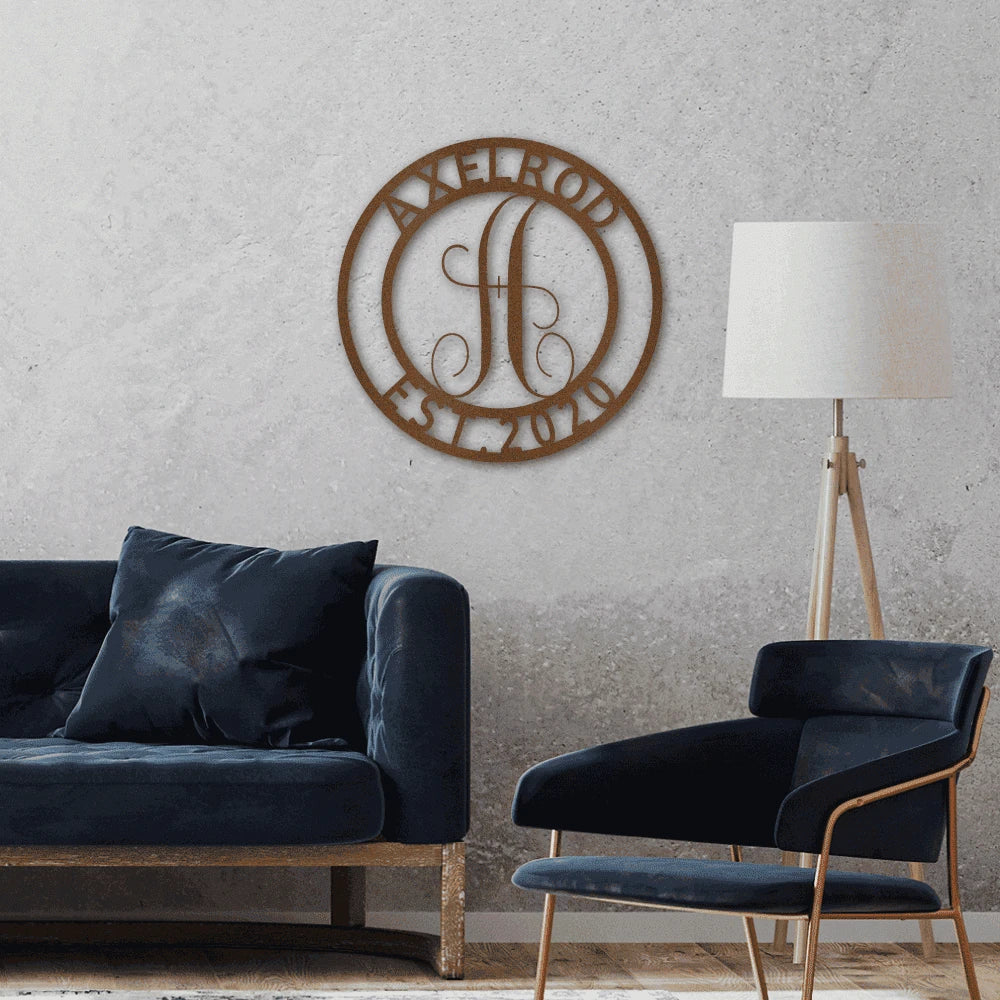 Personalized Family Name Steel Art Wall Decor Metal Name Sign Laser Cut Metal Signs Custom Gift Ideas
