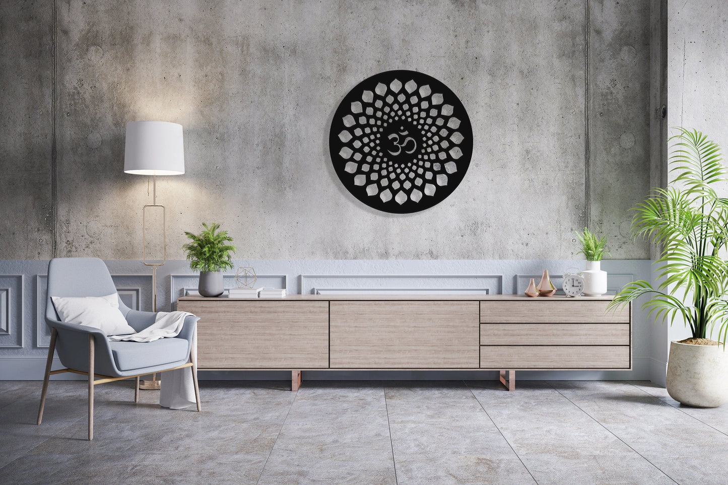 Metal Wall Art, Om Sign, Home Decor, Housewarming Gift, Yoga Studio Decoration,, Metal Laser Cut Metal Signs Custom Gift Ideas