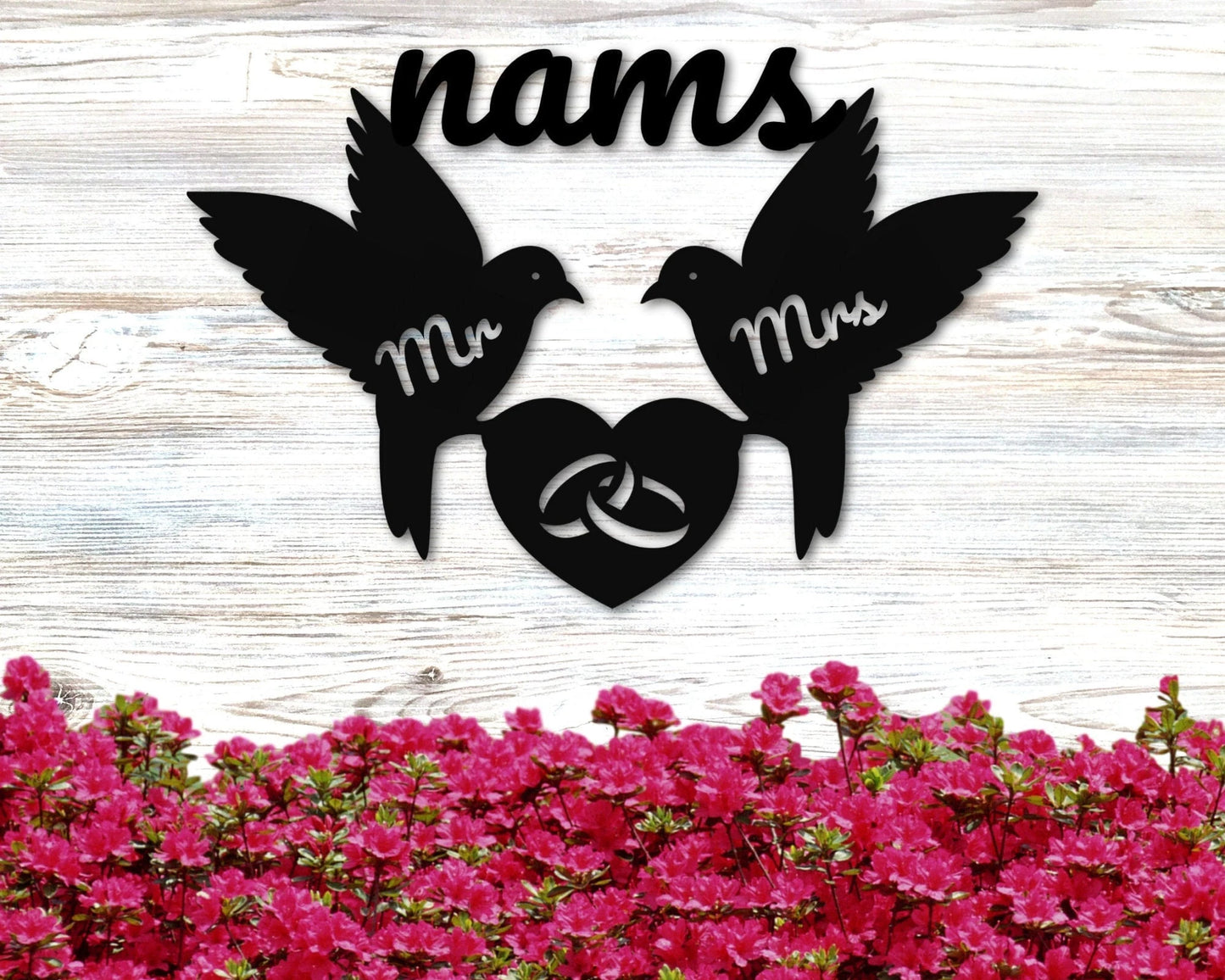 Personalized Family Name Monogram Sign, Metal Monogram Sign, Monogram Initial & Name Sign, Housewarming Gift, Wedding Gift, Door Hanger Sign, Metal Laser Cut Metal Signs Custom Gift Ideas