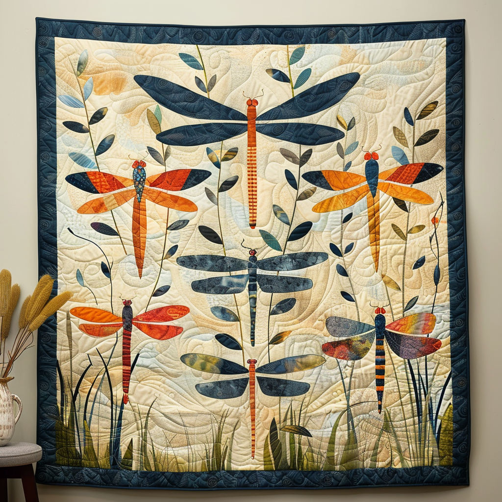 Winged Jewel Quilted Blanket - Throw (55" x 60")