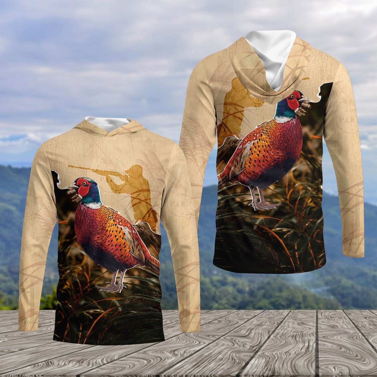 Vintage Pheasant Hunting Camo All Over Print Shirt