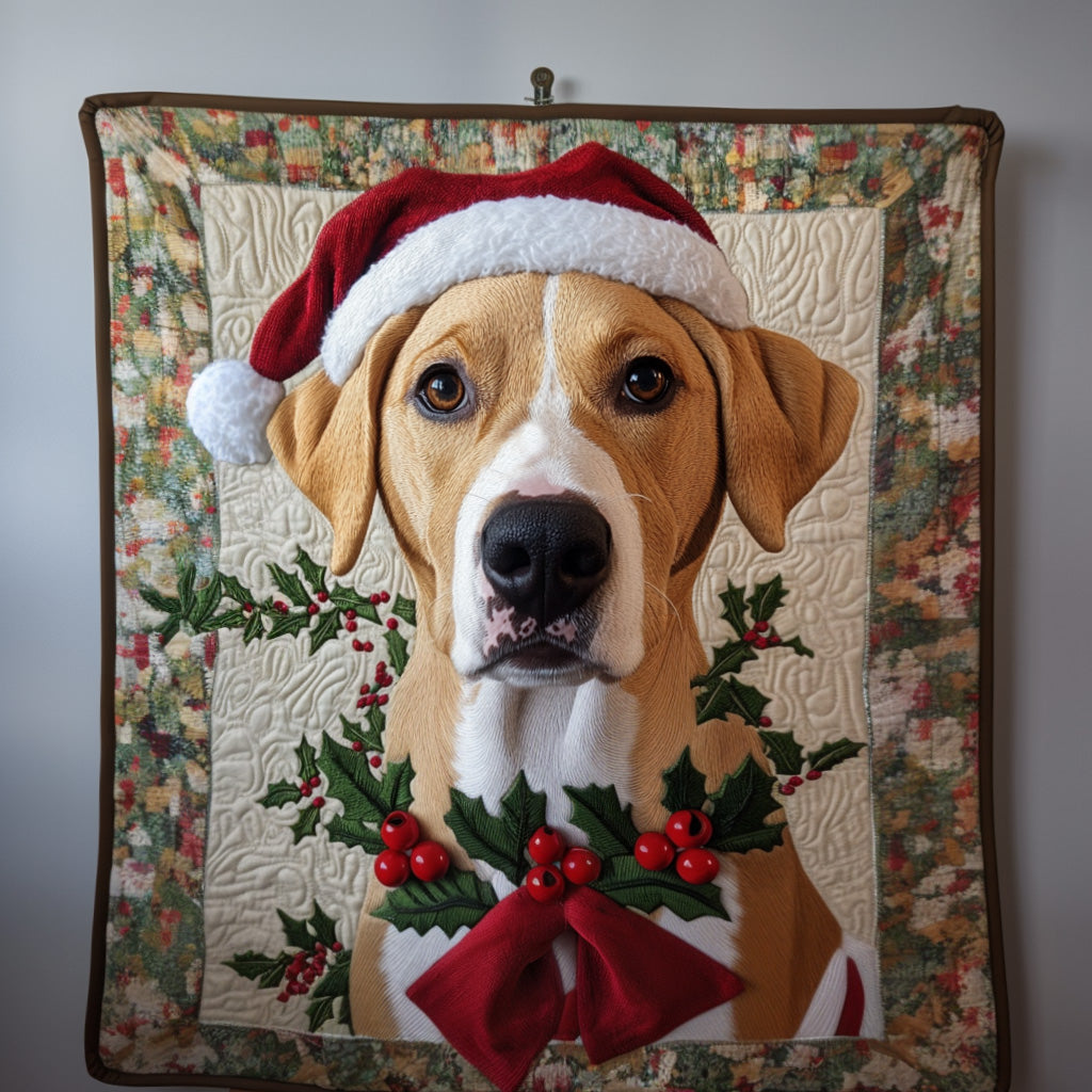 Christmas Paw Quilted Blanket - Throw (55" x 60")
