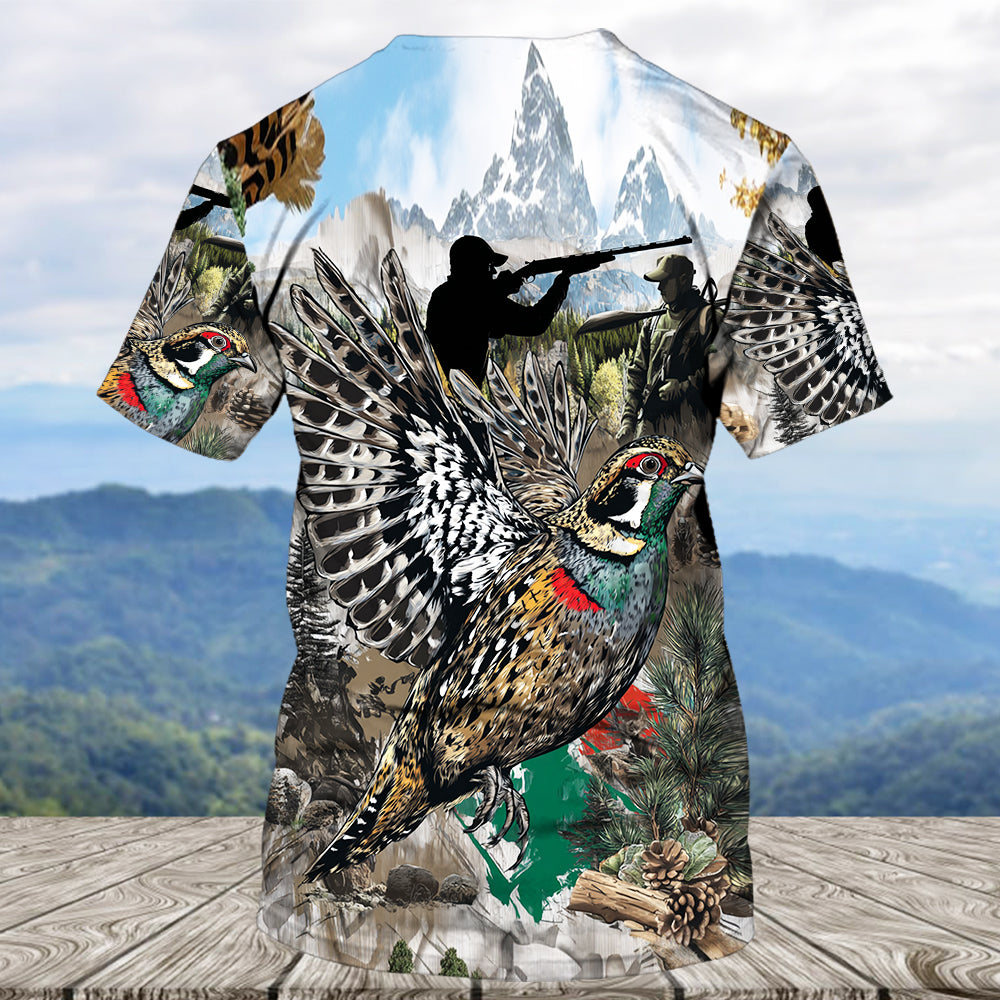 Quail And Hunter In The Wild All Over Print