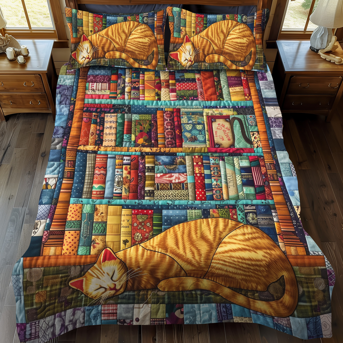 Readers' Retreat 3-Piece Quilted Bedding Set - Single (59" x 70")