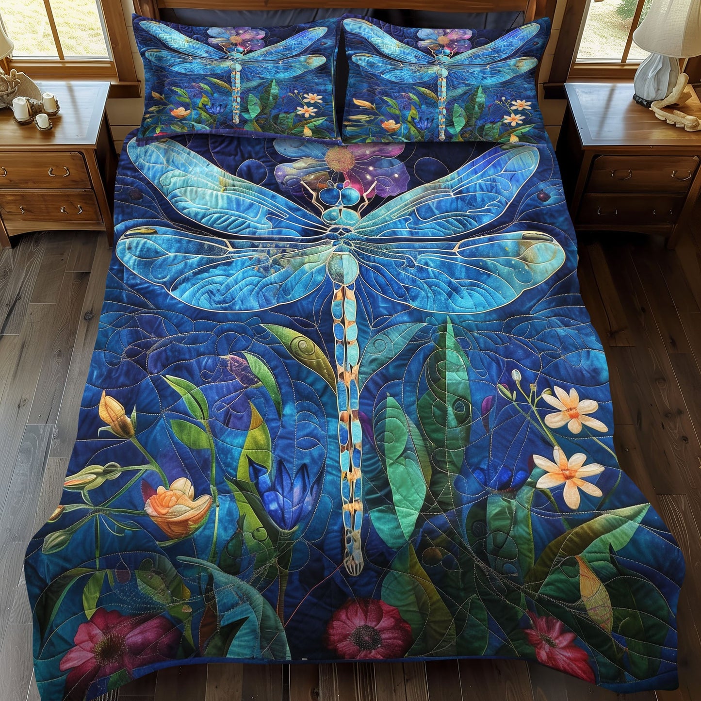 Blossom Breeze 3-Piece Quilted Bedding Set - Single (59" x 70")