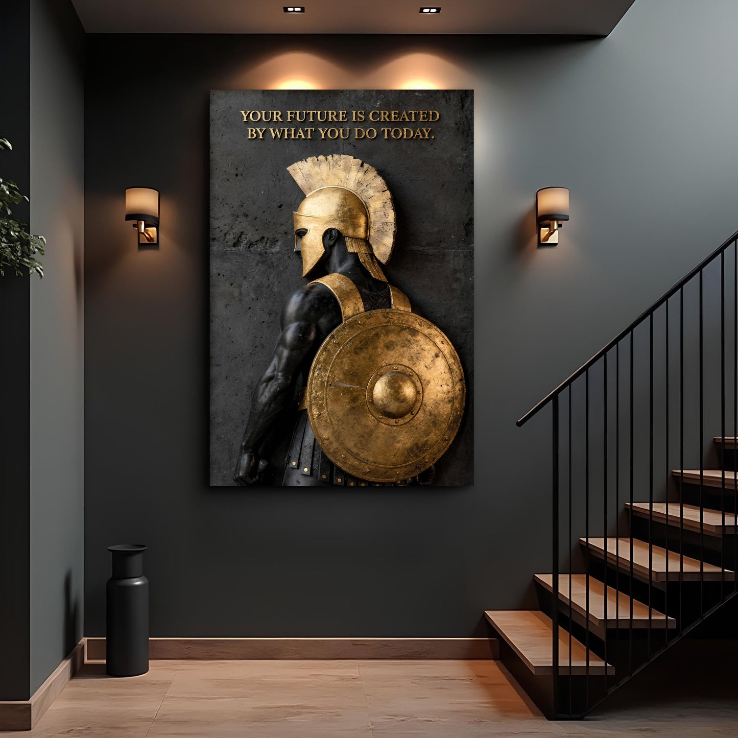 Spartan Warrior Motivational Future Quote Poster Wall Art Sign