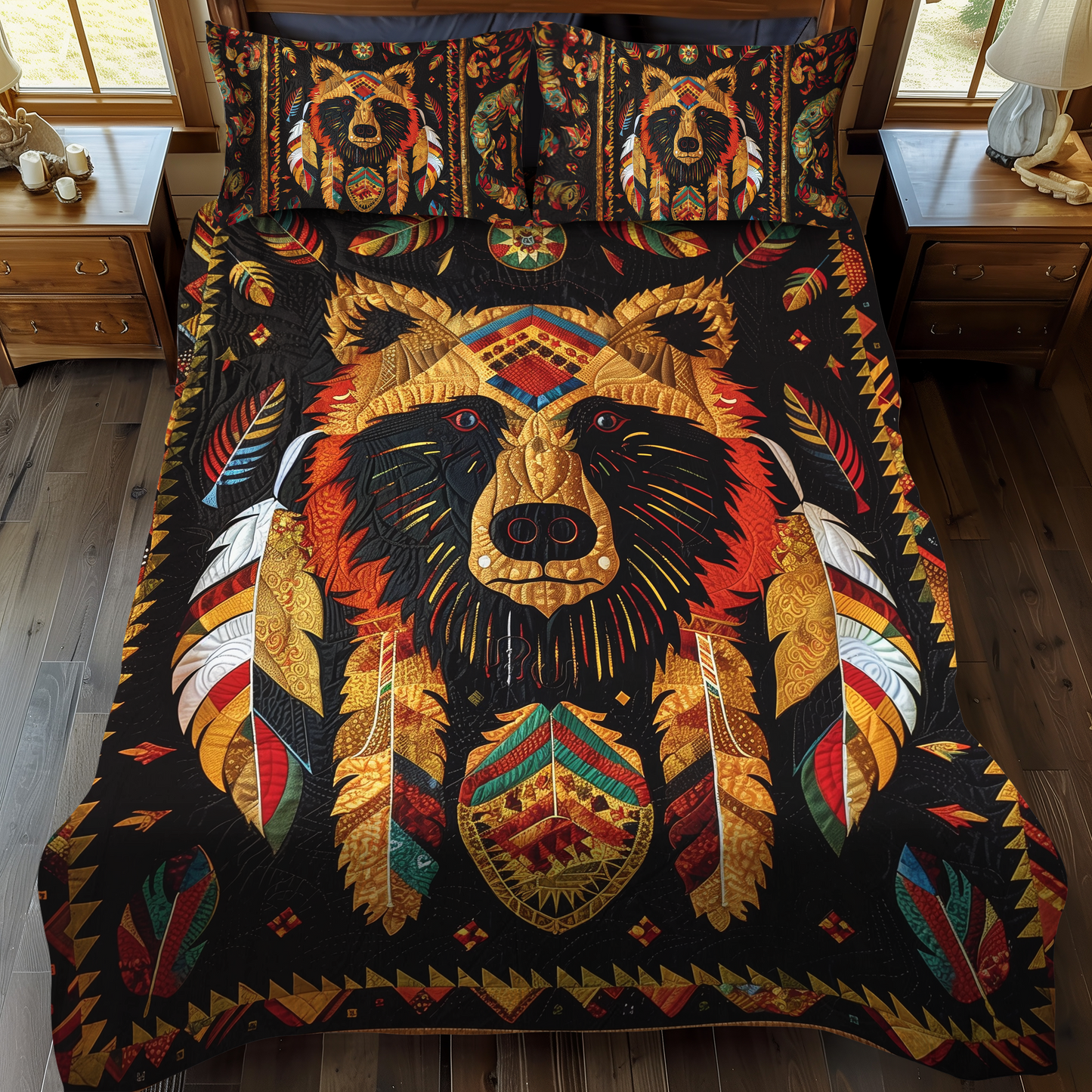 Bear Radiance Spirit 3-Piece Quilted Bedding Set - Single (59" x 70")