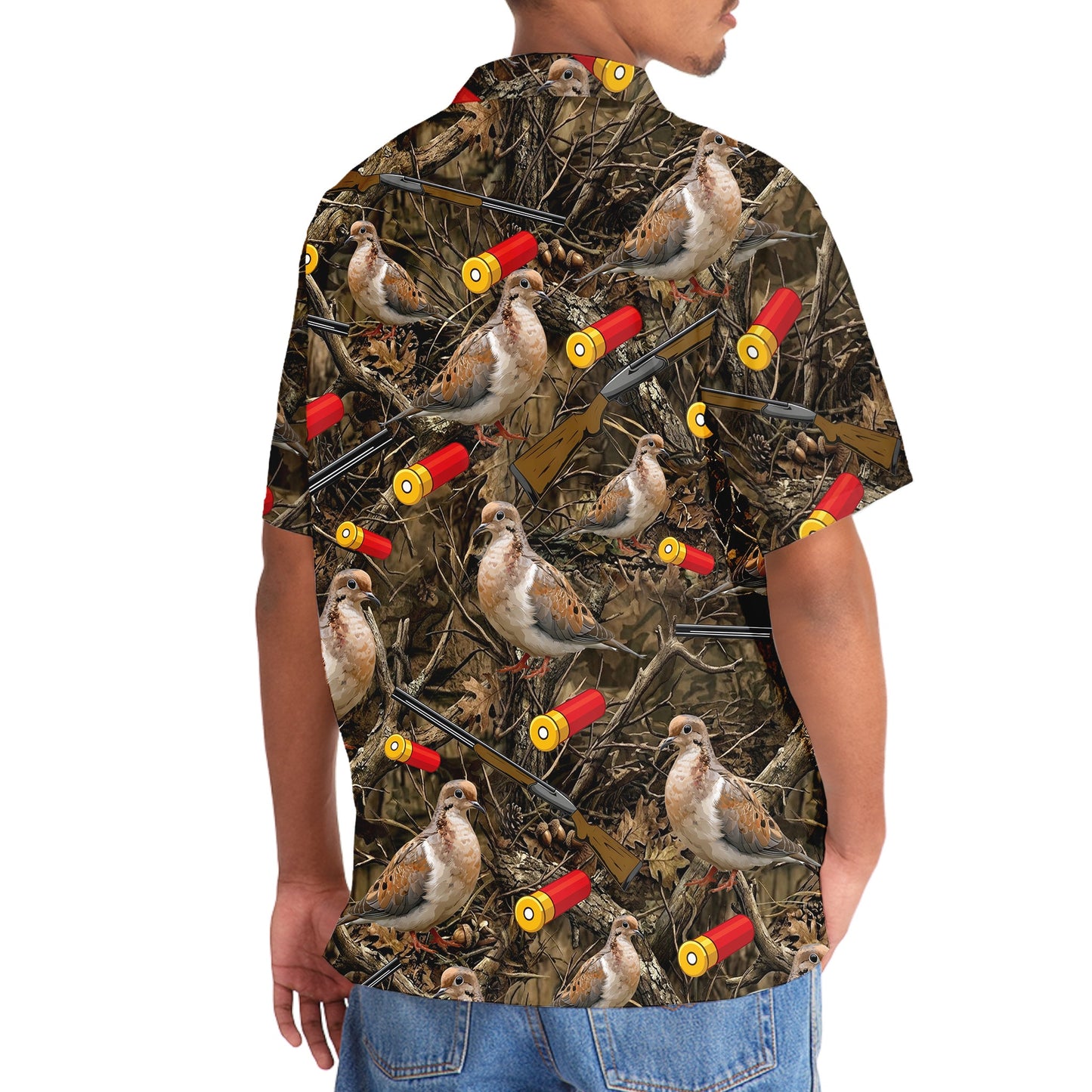 Vintage Camouflage Mourning Dove Hunting Hawaiian Shirt