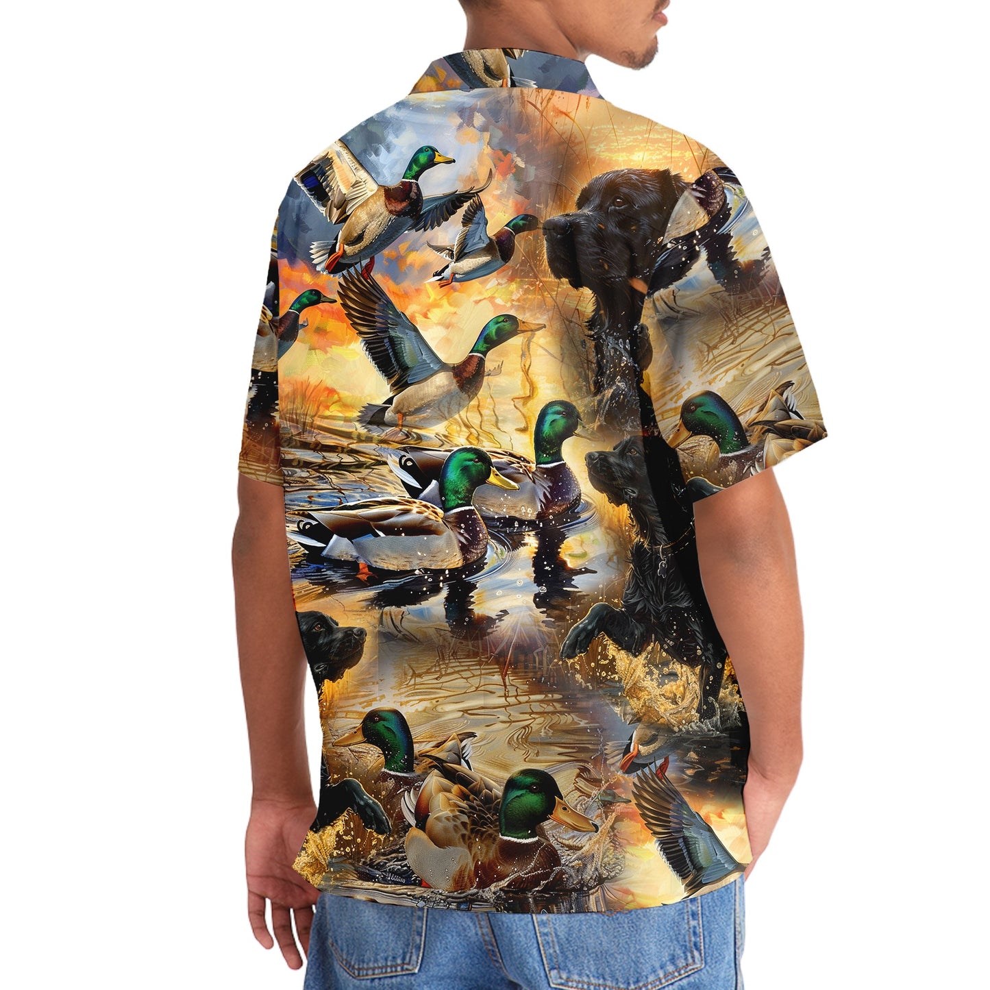Duck Hunting Labrador Retriever Hawaiian Shirt