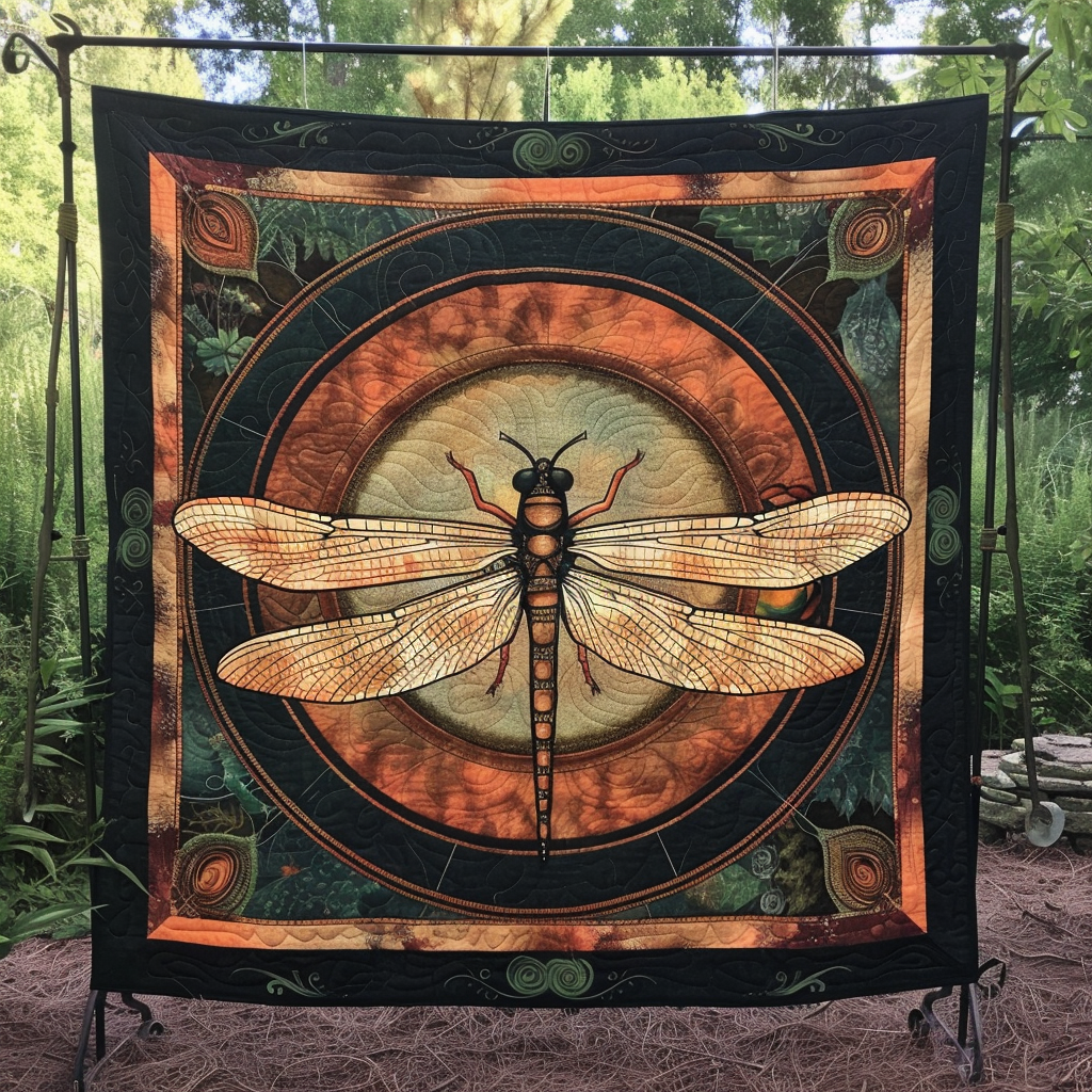 Emerald Flutter Quilted Blanket - Throw (55" x 60")