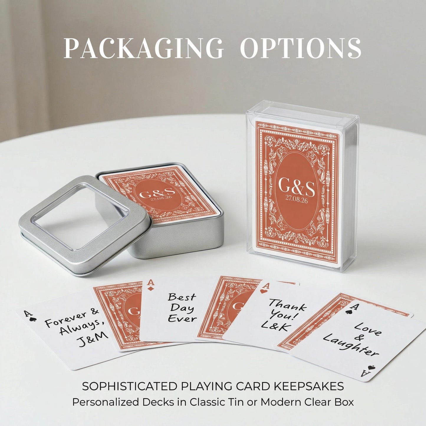 Custom Playing Cards Deck Personalized Wedding Guest Book Alternative - Unique Wedding Playing Cards