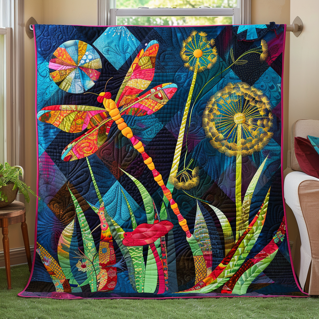 Whimsy Wings Quilted Blanket - Throw (55" x 60")
