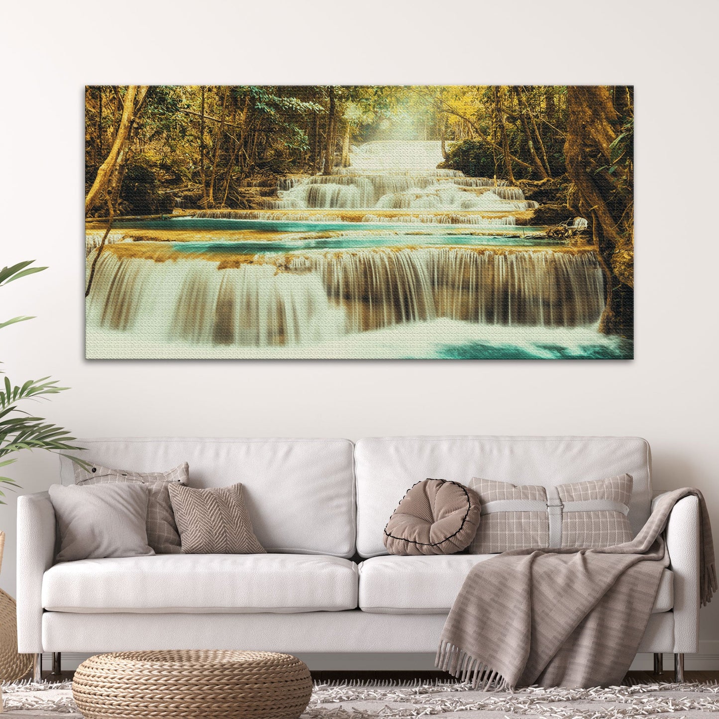 Free Mountain Waterfall Canvas Wall Art