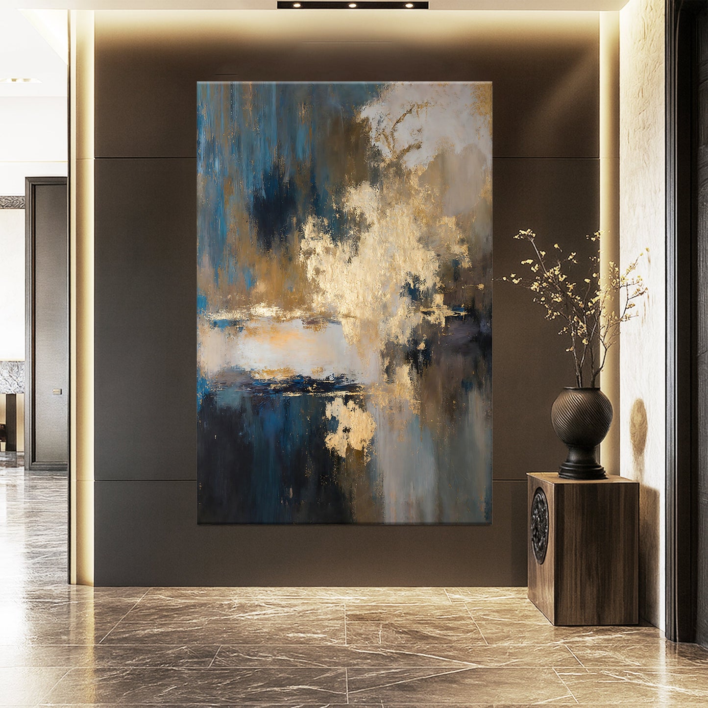 Warm Metallic Modern Wall Art II