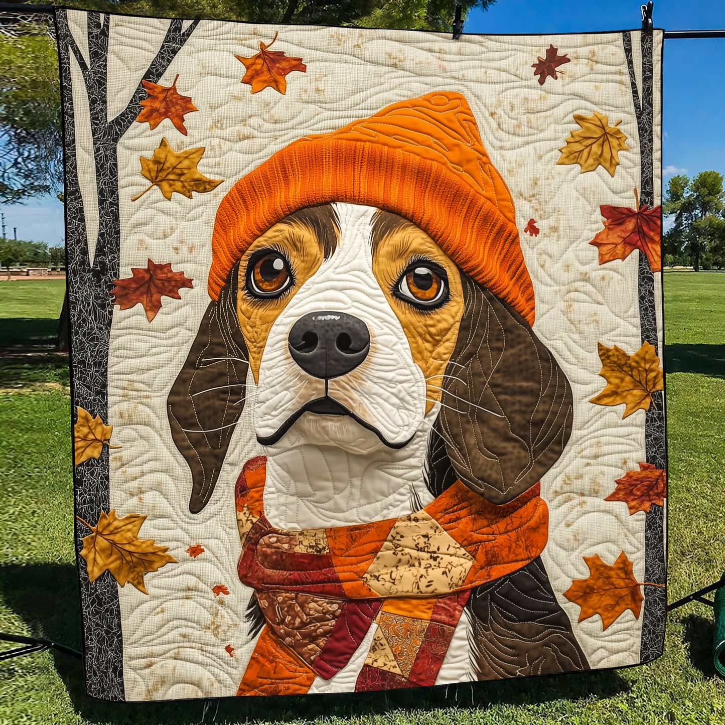 Adorable Beagle Quilted Blanket - Throw (55" x 60")
