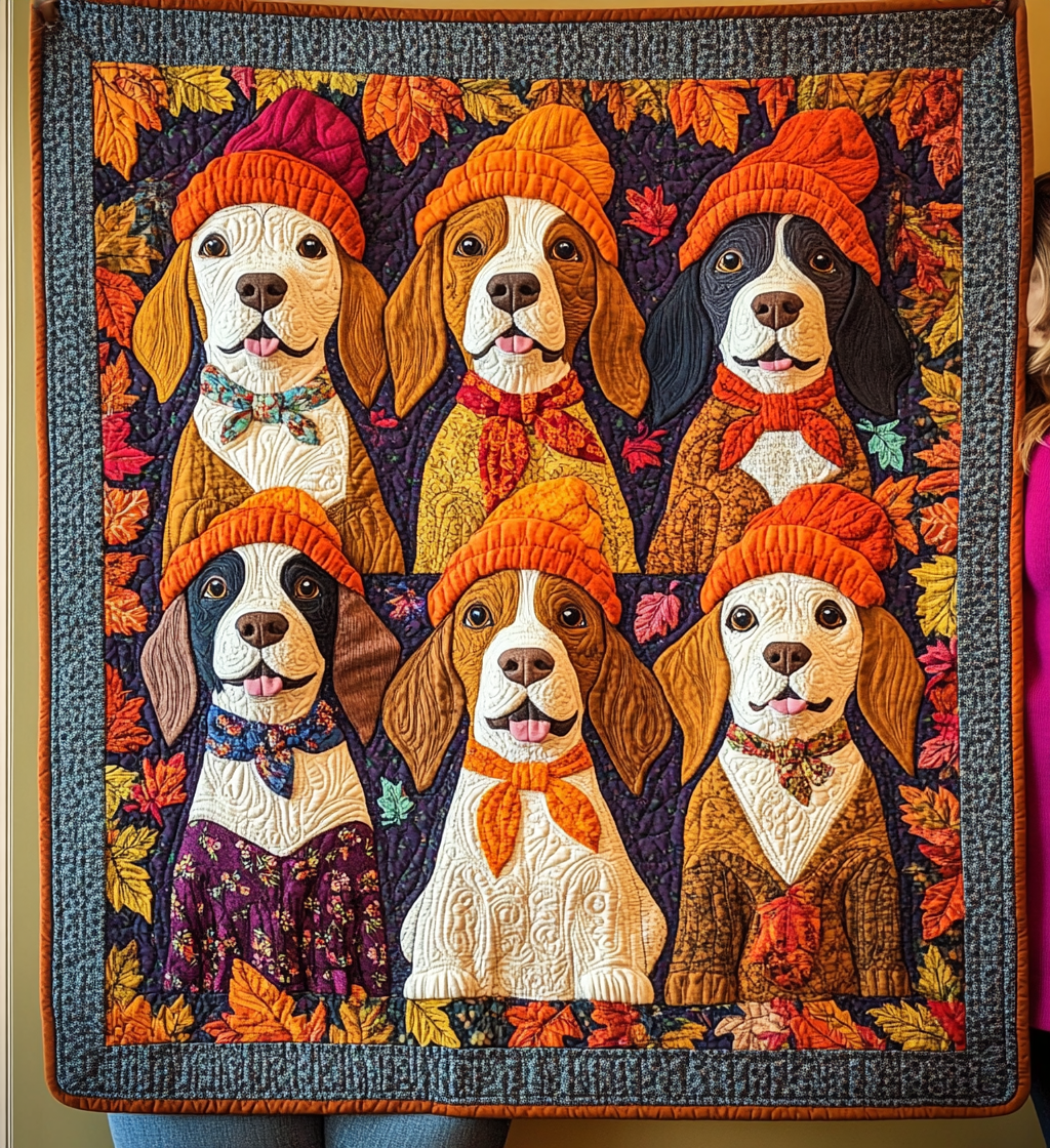 Adorable Beagle Quilted Blanket - Throw (55" x 60")