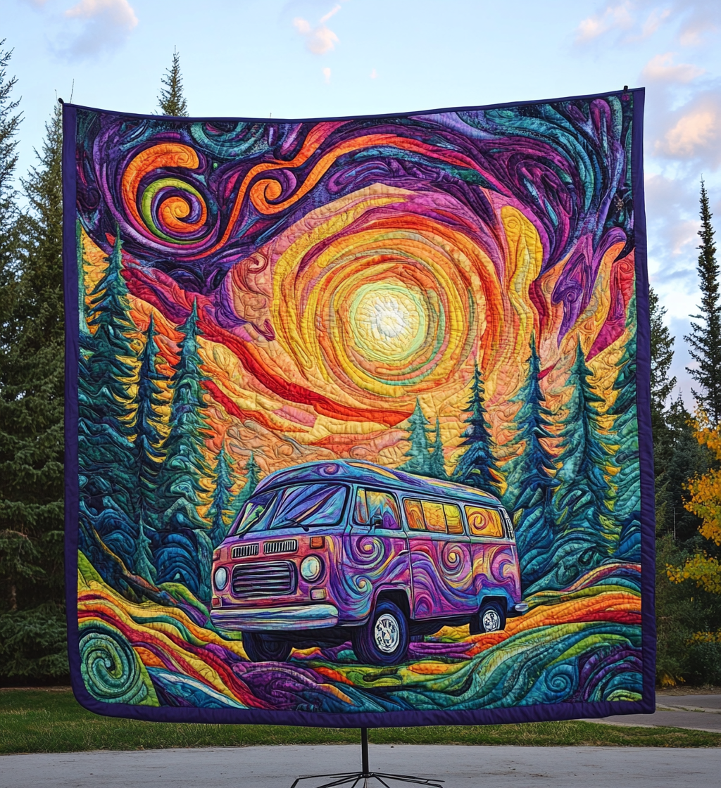 Adventure Awaits Quilted Blanket - Throw (55" x 60")
