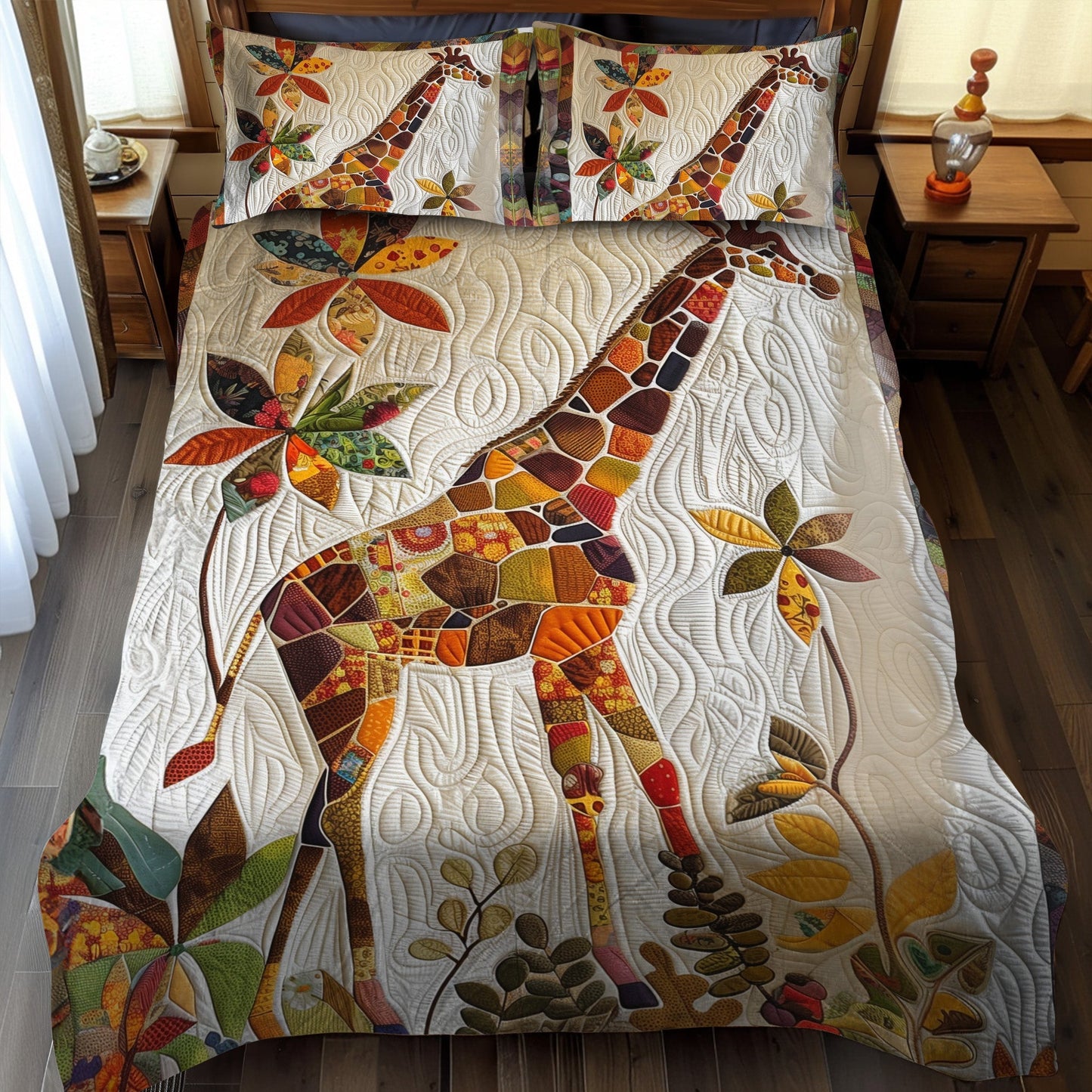 African Adventure 3-Piece Quilted Bedding Set - Single (59" x 70")