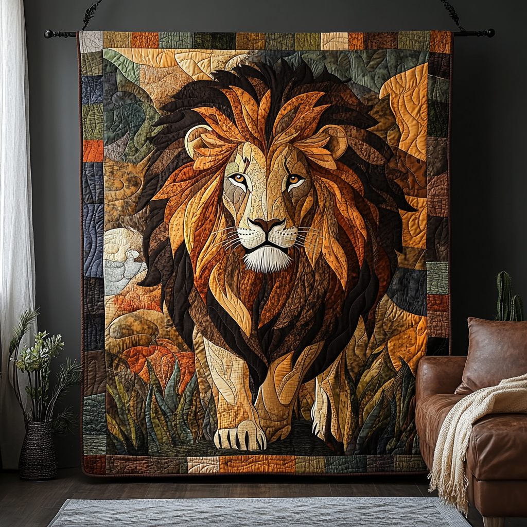 African Aura Quilted Blanket - Throw (55" x 60")