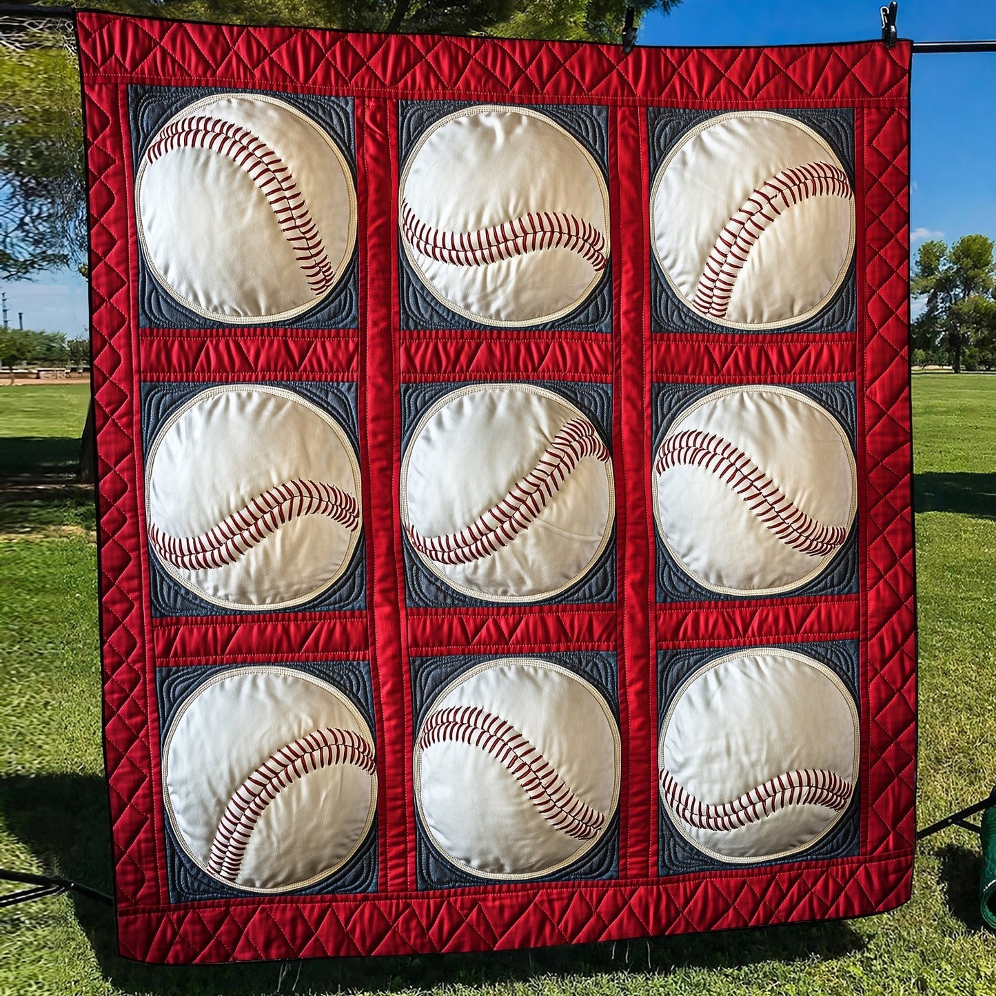 All-Star Baseball Quilted Blanket - Throw (55" x 60")