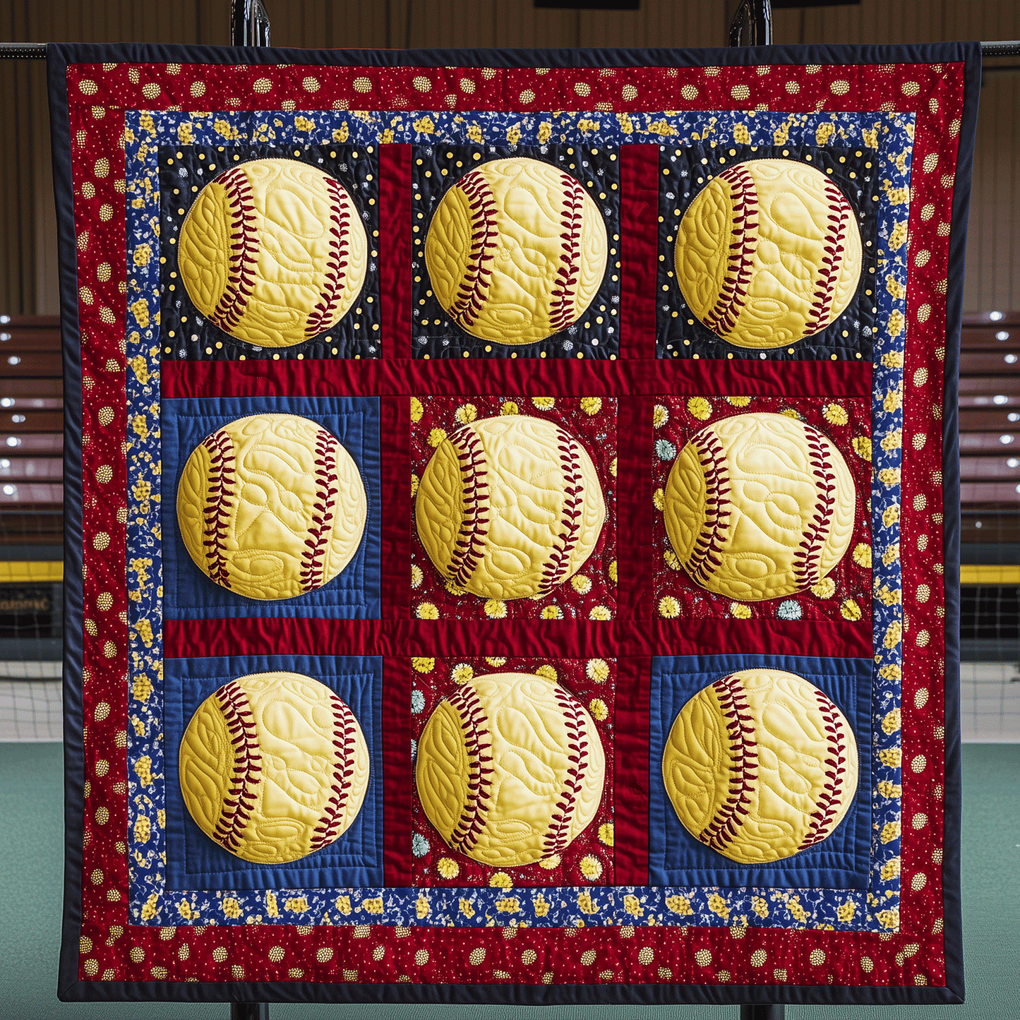 All-Star Softball Quilted Blanket - Throw (55" x 60")