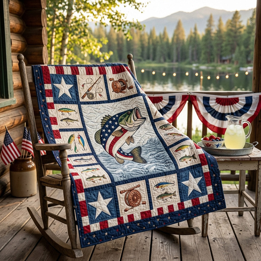 Allegiance Fishing Quilted Blanket - Baby (30" x 40") - Pack 1