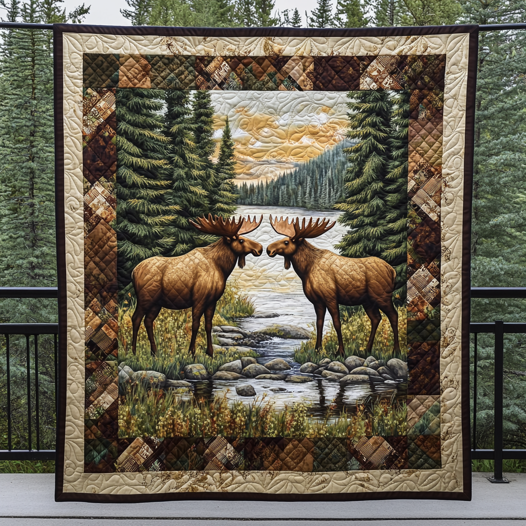 Alpine Wilderness Quilted Blanket - Throw (55" x 60")