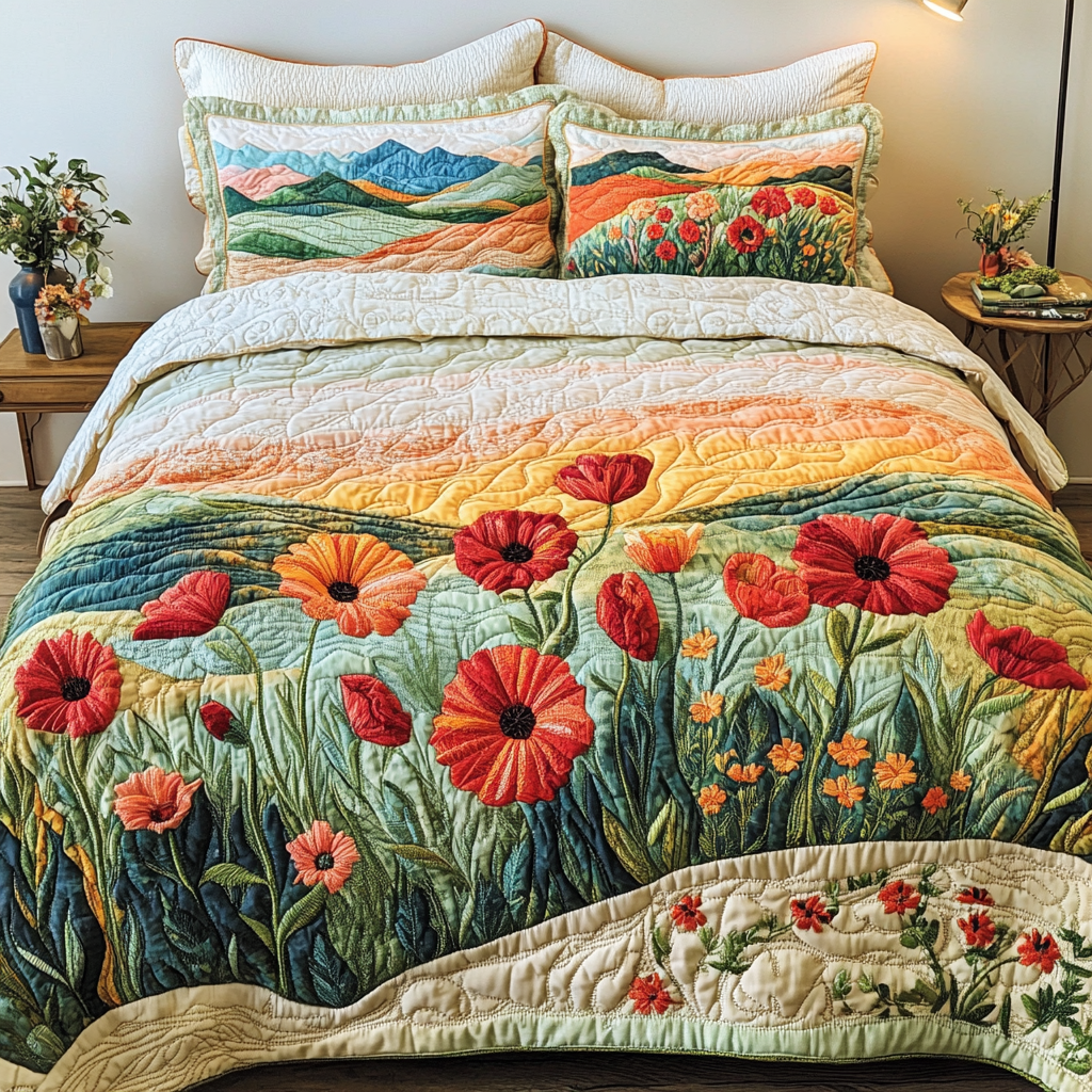 Amber Slumber 3-Piece Quilted Bedding Set - Single (59" x 70")