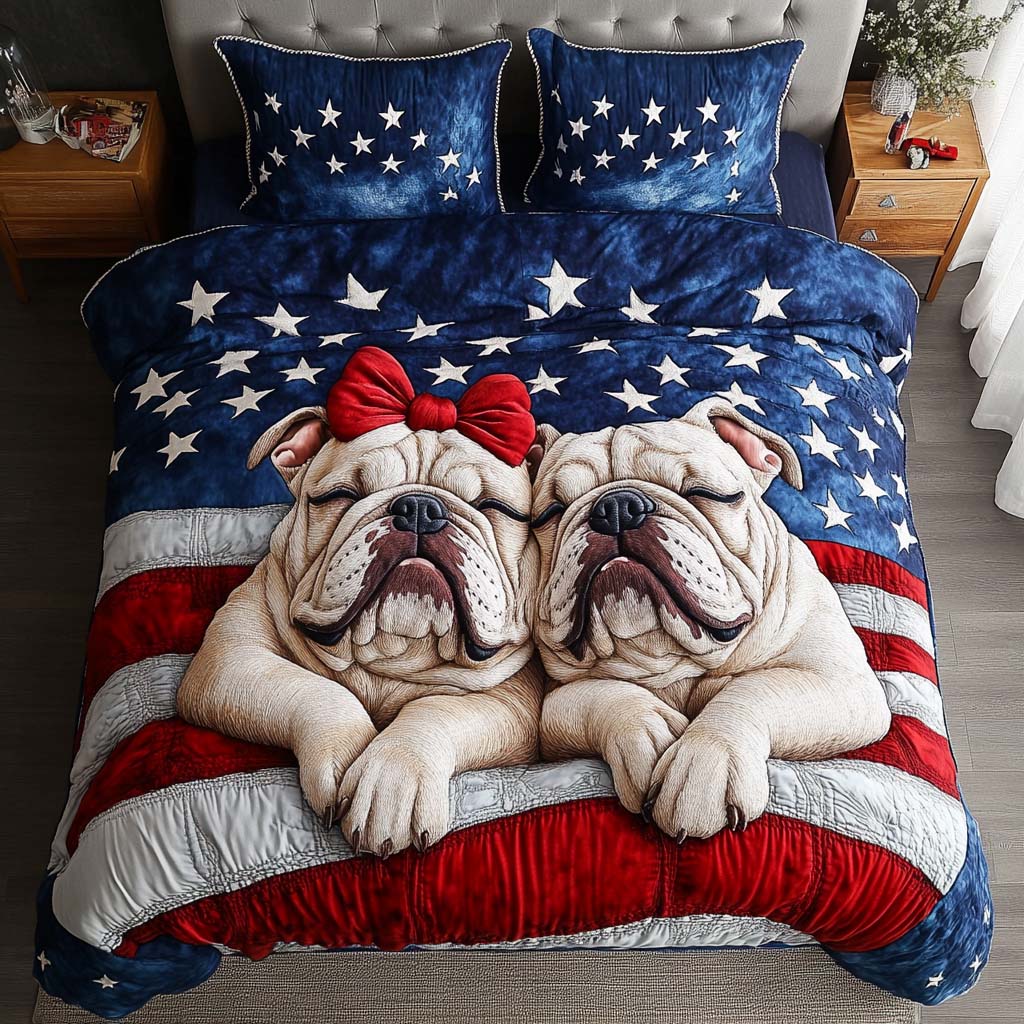 American Bark Pride 3-Piece Quited Bedding Set - Single (59" x 70")