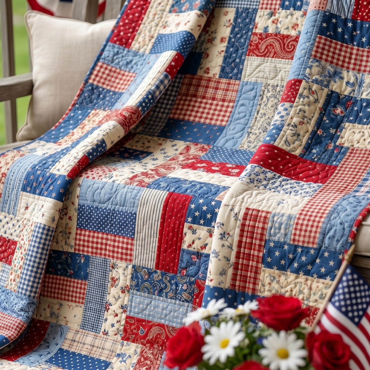 Americana Fields Quilted Blanket - Baby (30" x 40") - Pack 1