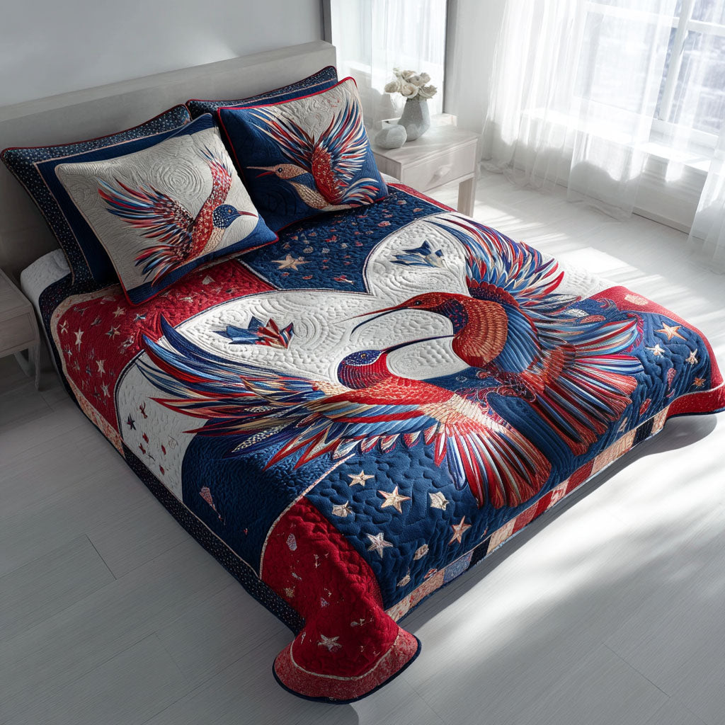 Americana Haven 3-Piece Quilted Bedding Set - Single (59" x 70")