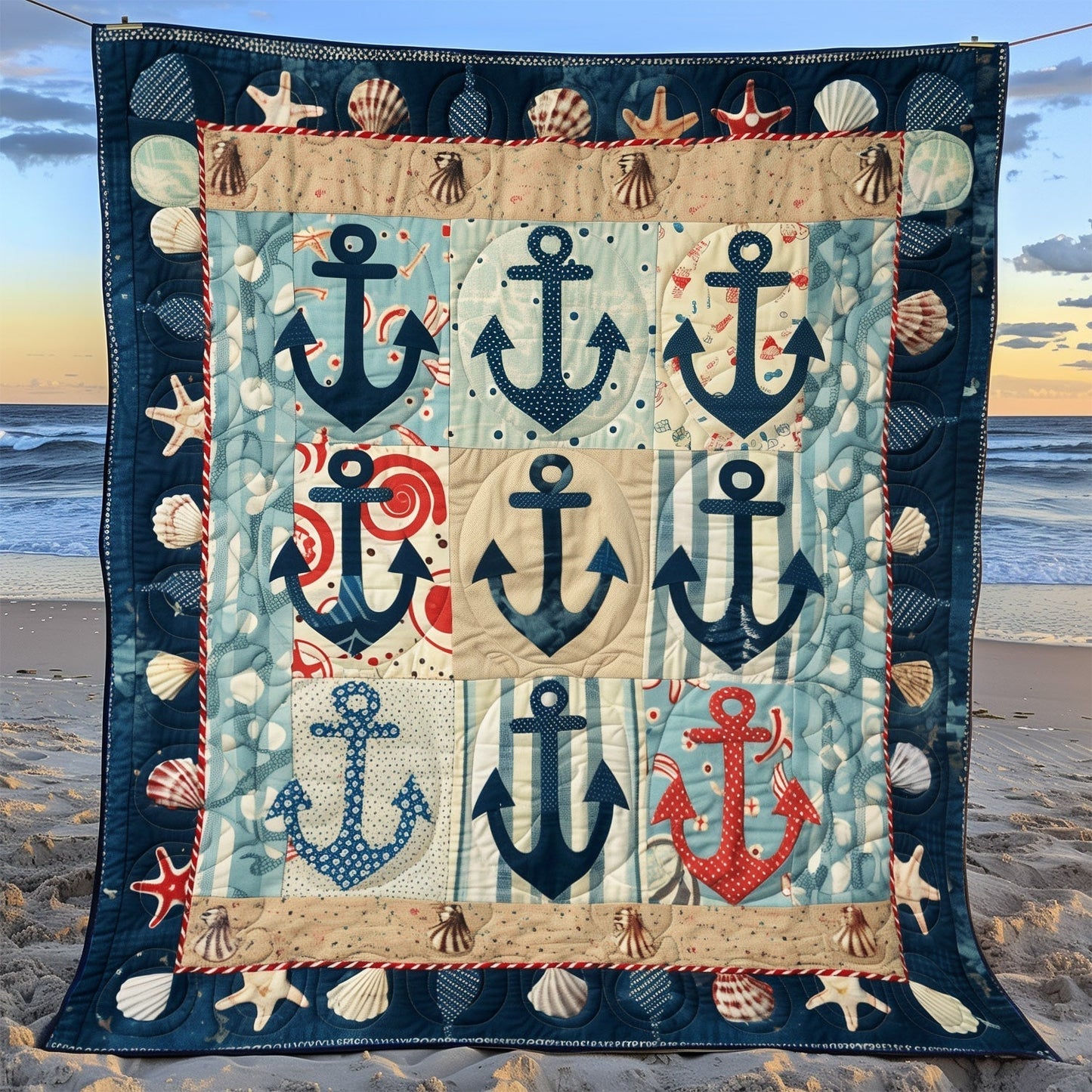 Anchor Bay Quilted Blanket - Throw (55" x 60")