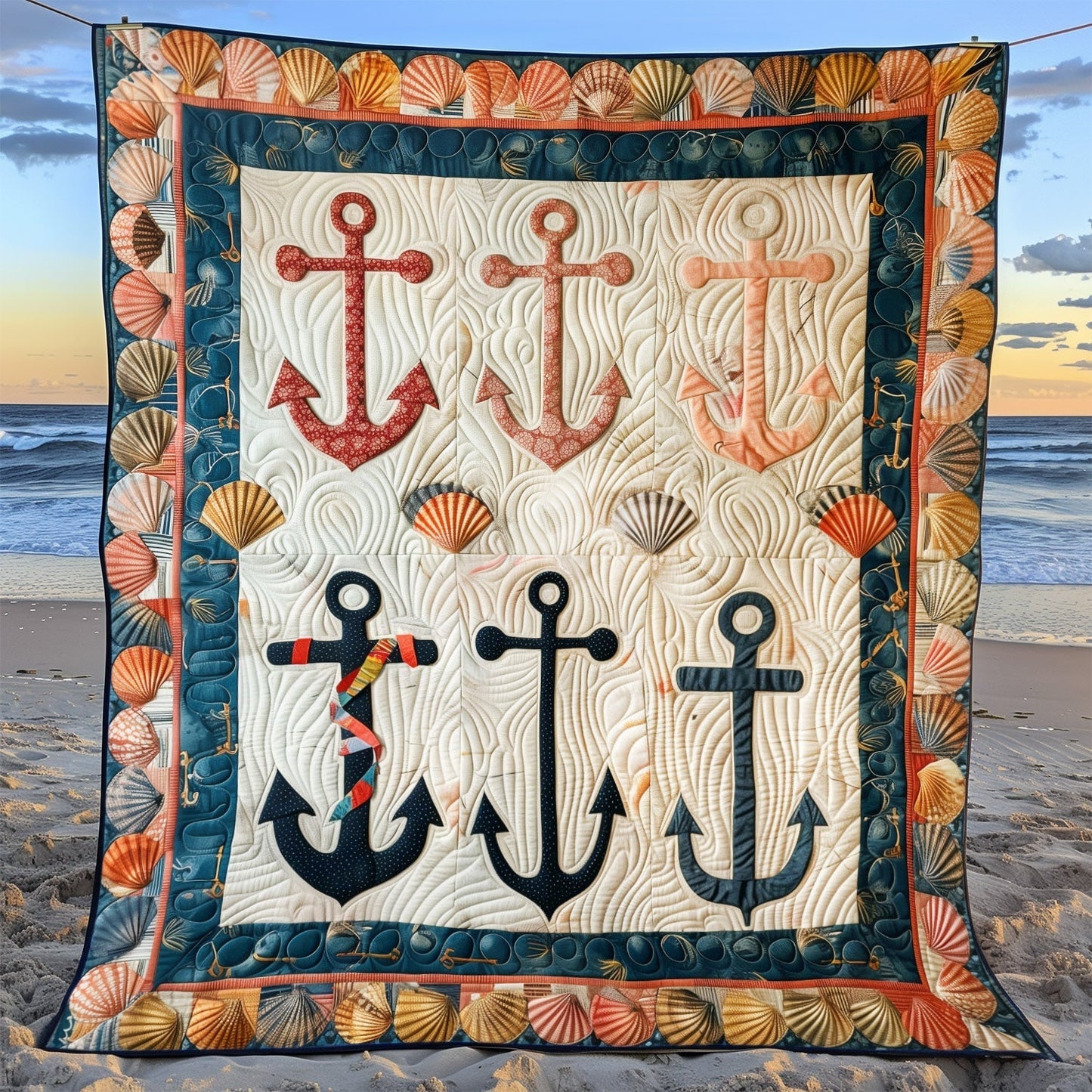 Anchor Haven Quilted Blanket - Throw (55" x 60")