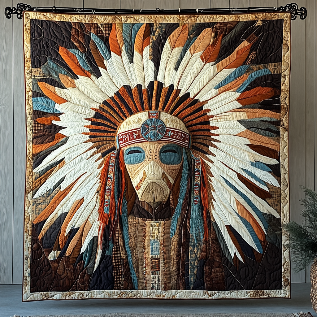 Ancient Sky Journey Quilted Blanket - Throw (55" x 60")