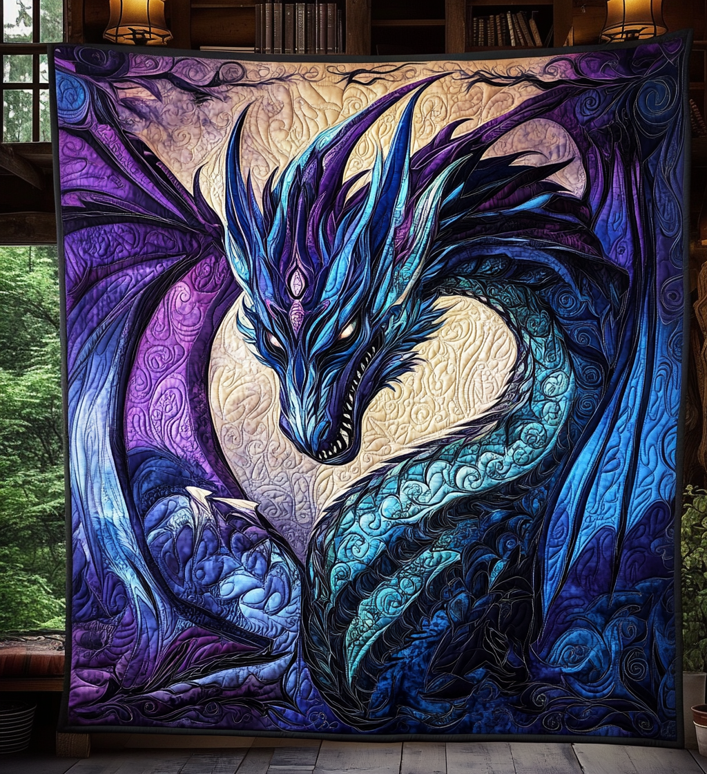 Ancient Wyrm Quilted Blanket - Throw (55" x 60")