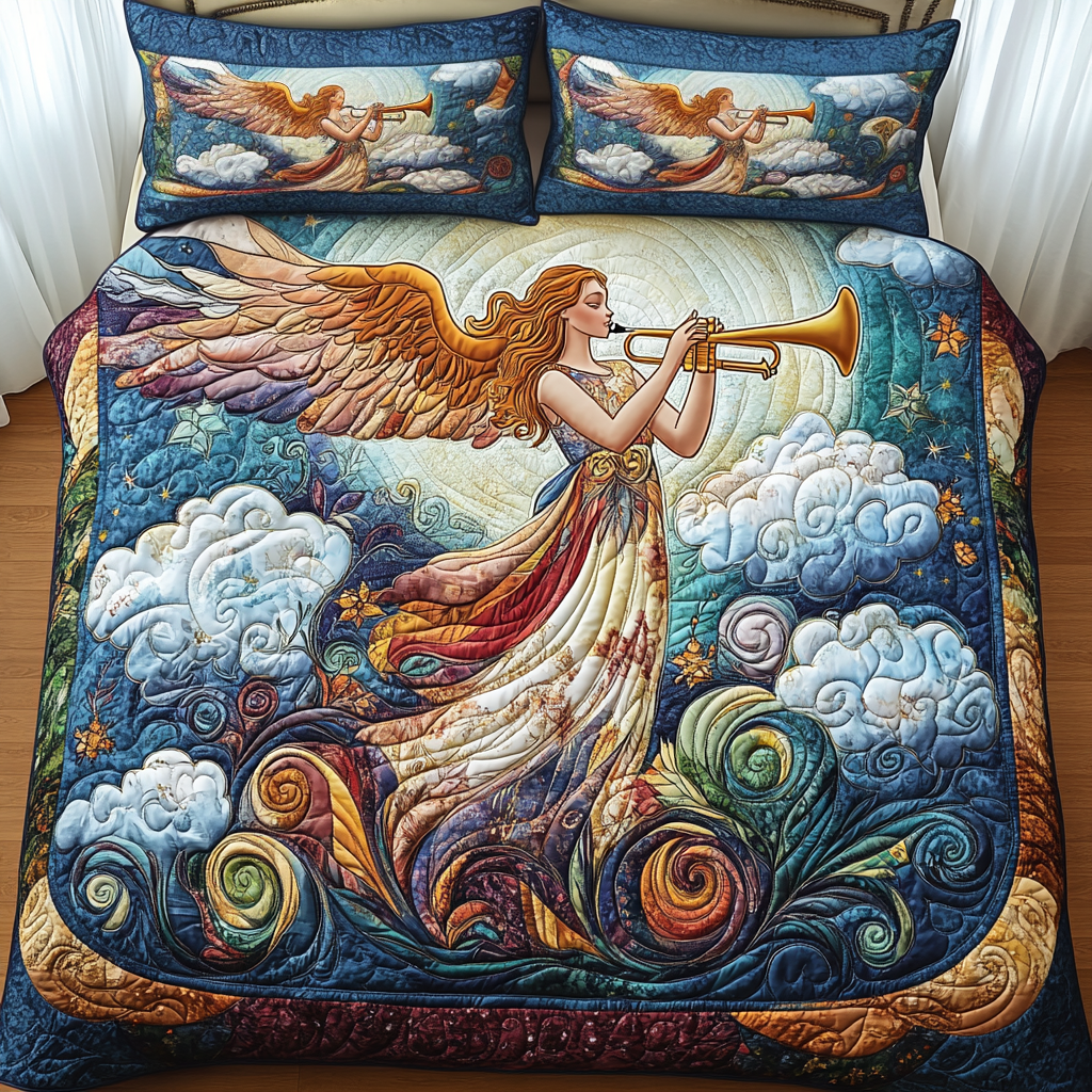 Angelic Melody 3-Piece Quilted Bedding Set - Single (59" x 70")