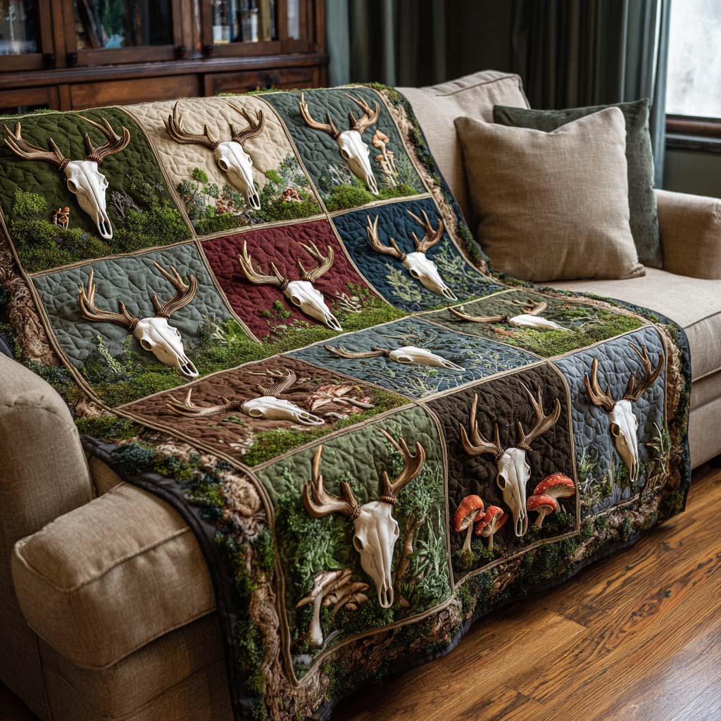 Antler Dreams Quilted Blanket - Baby (30" x 40") - Pack 1